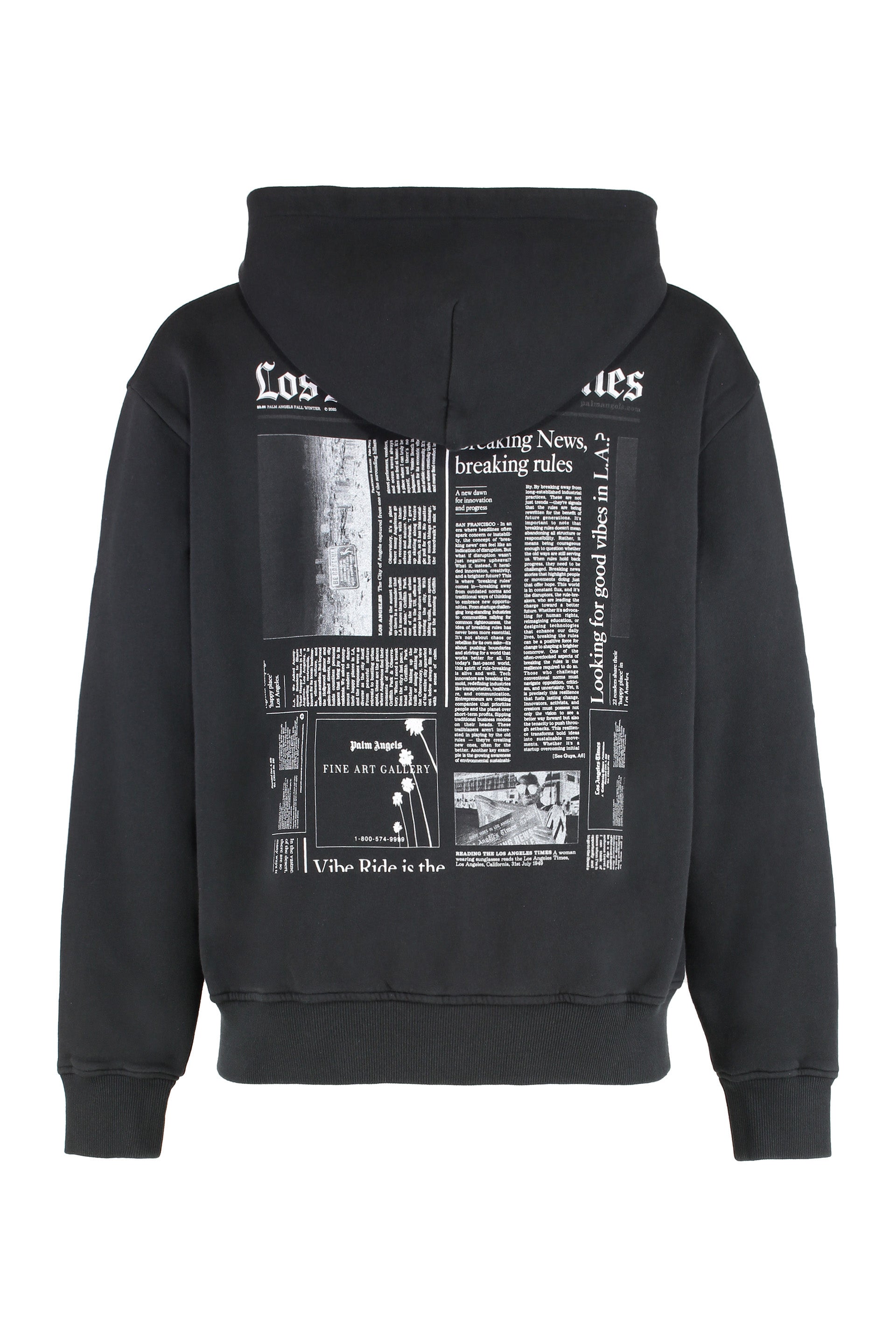 PALM ANGELS Men's Hooded Full-Zip Sweatshirt