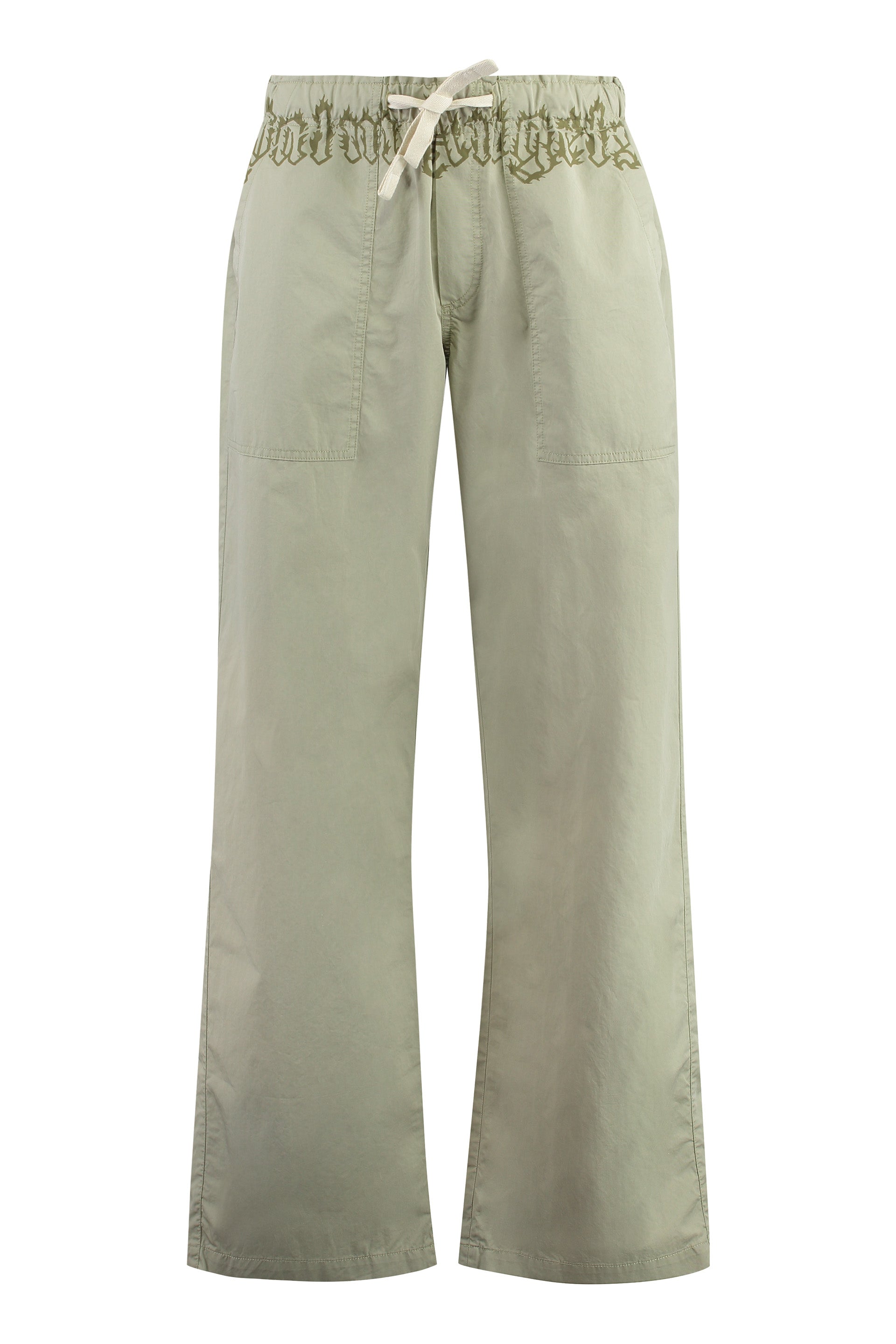 PALM ANGELS Adjustable Drawstring Cotton Trousers for Men