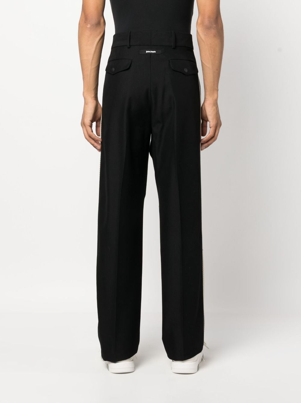 PALM ANGELS Cotton Track Pants with Side Stripe Detail