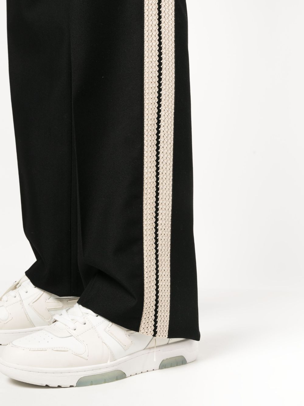 PALM ANGELS Cotton Track Pants with Side Stripe Detail