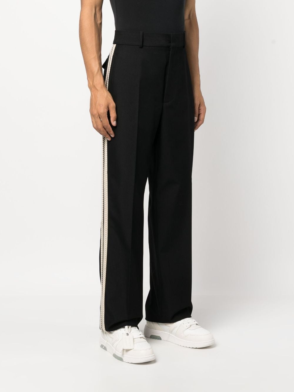 PALM ANGELS Cotton Track Pants with Side Stripe Detail