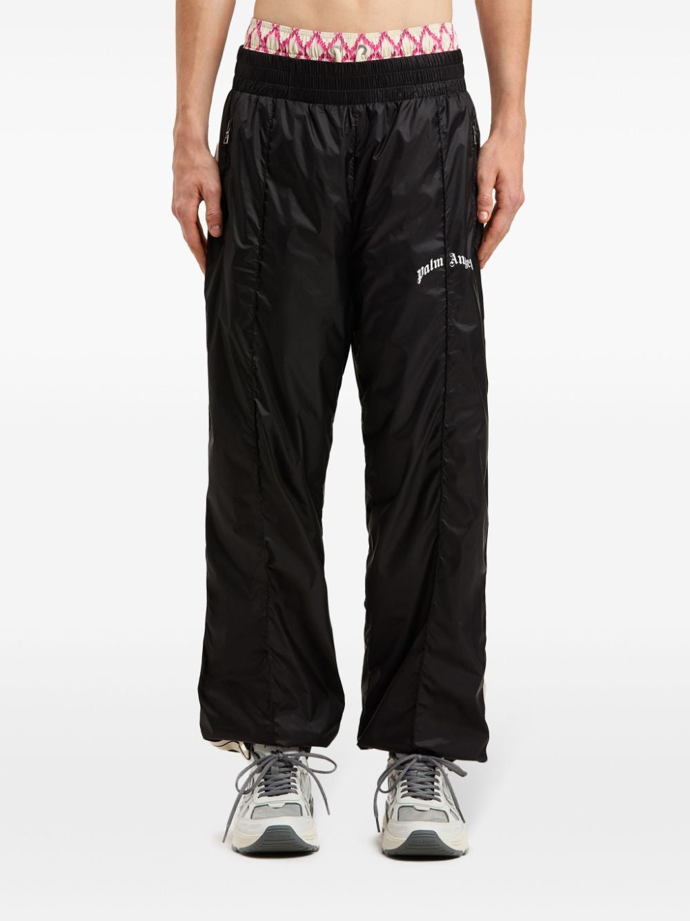 PALM ANGELS Curved Logo Track Pants for Men - SS25 Collection