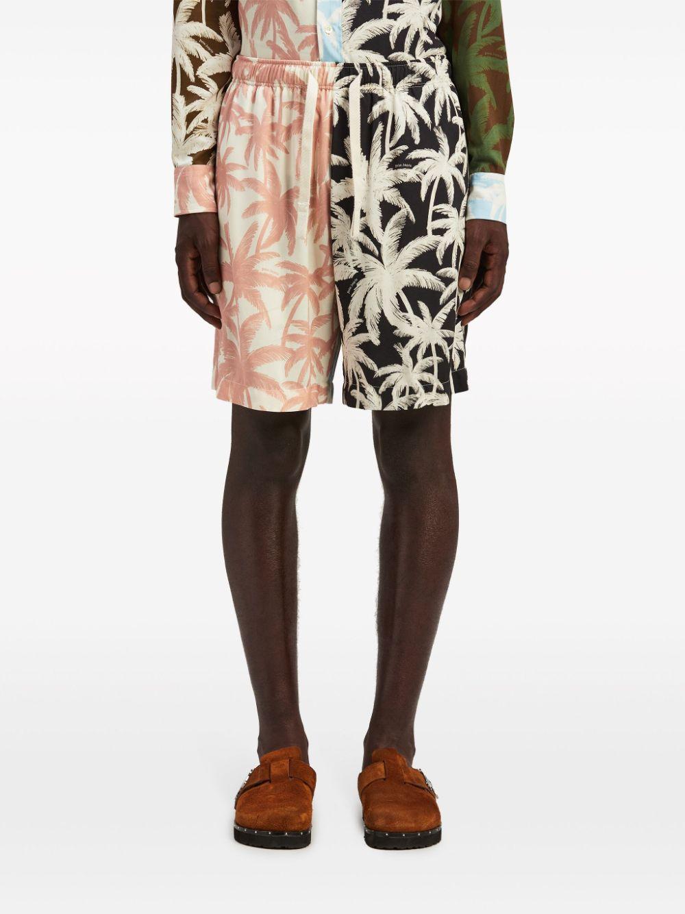 PALM ANGELS Patchwork Palms Mini Shorts for Men