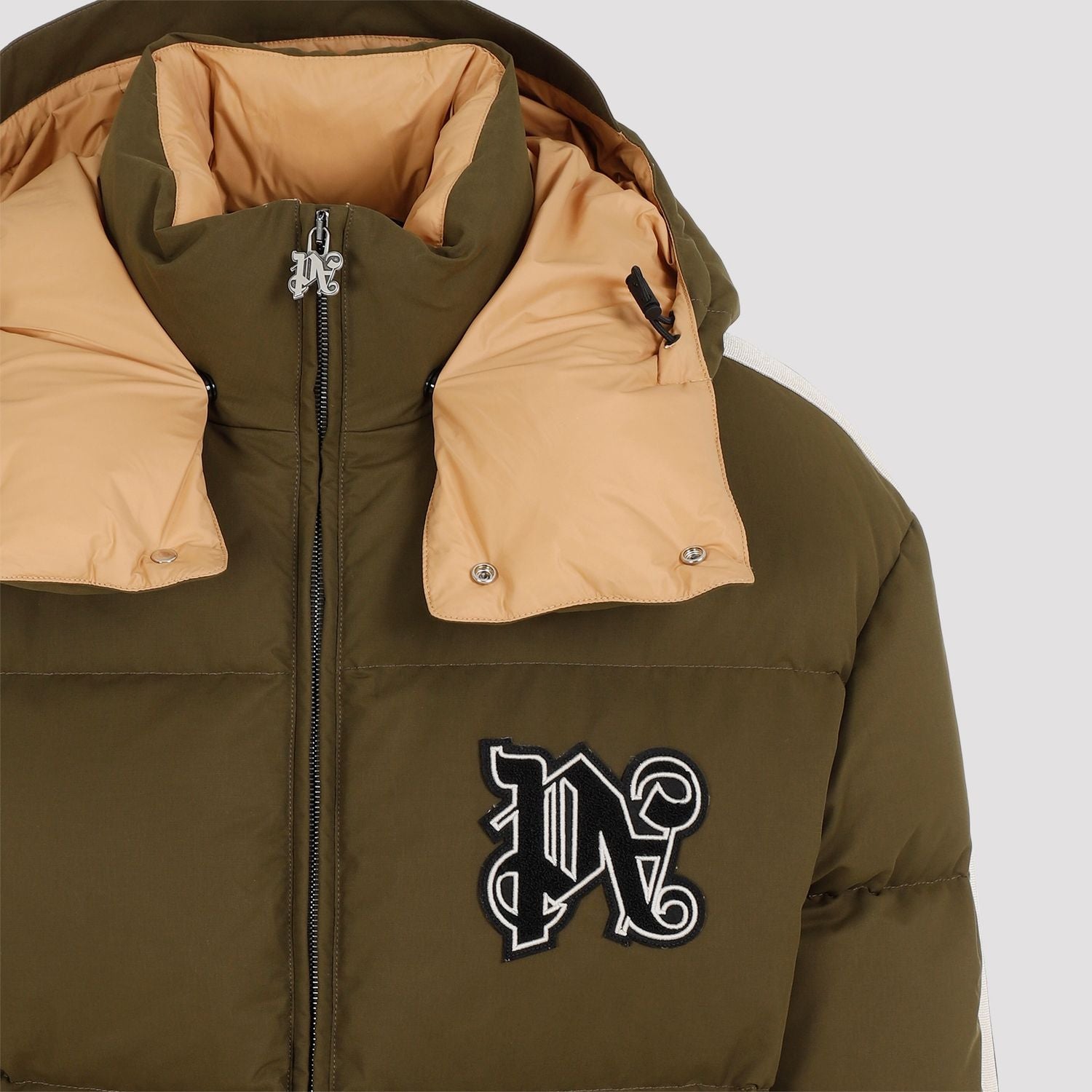 PALM ANGELS Track Monogram Puffer Jacket - Regular Fit