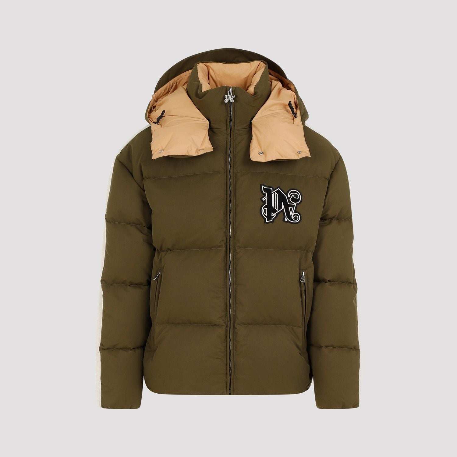 PALM ANGELS Track Monogram Puffer Jacket - Regular Fit