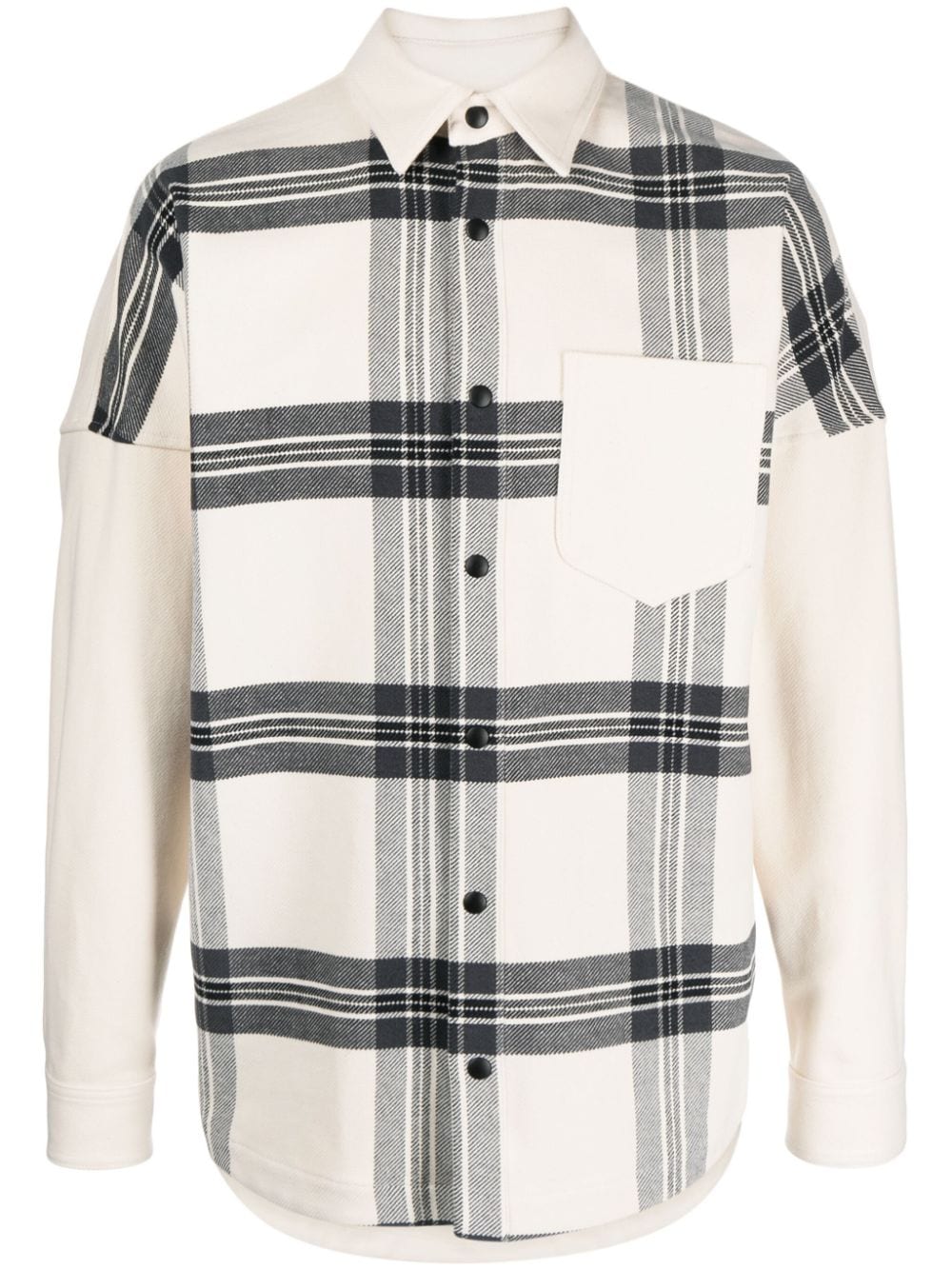 PALM ANGELS Checkered Design Cotton Overshirt - Men's