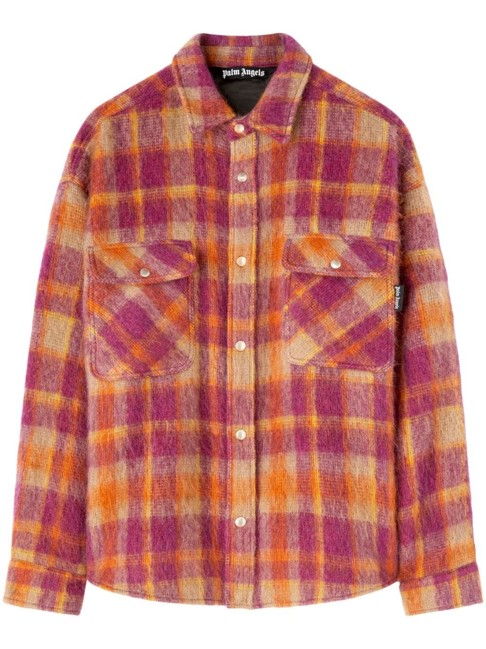 PALM ANGELS Checkered Design Wool Overshirt for Men