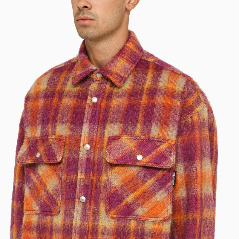 PALM ANGELS Checkered Design Wool Overshirt for Men