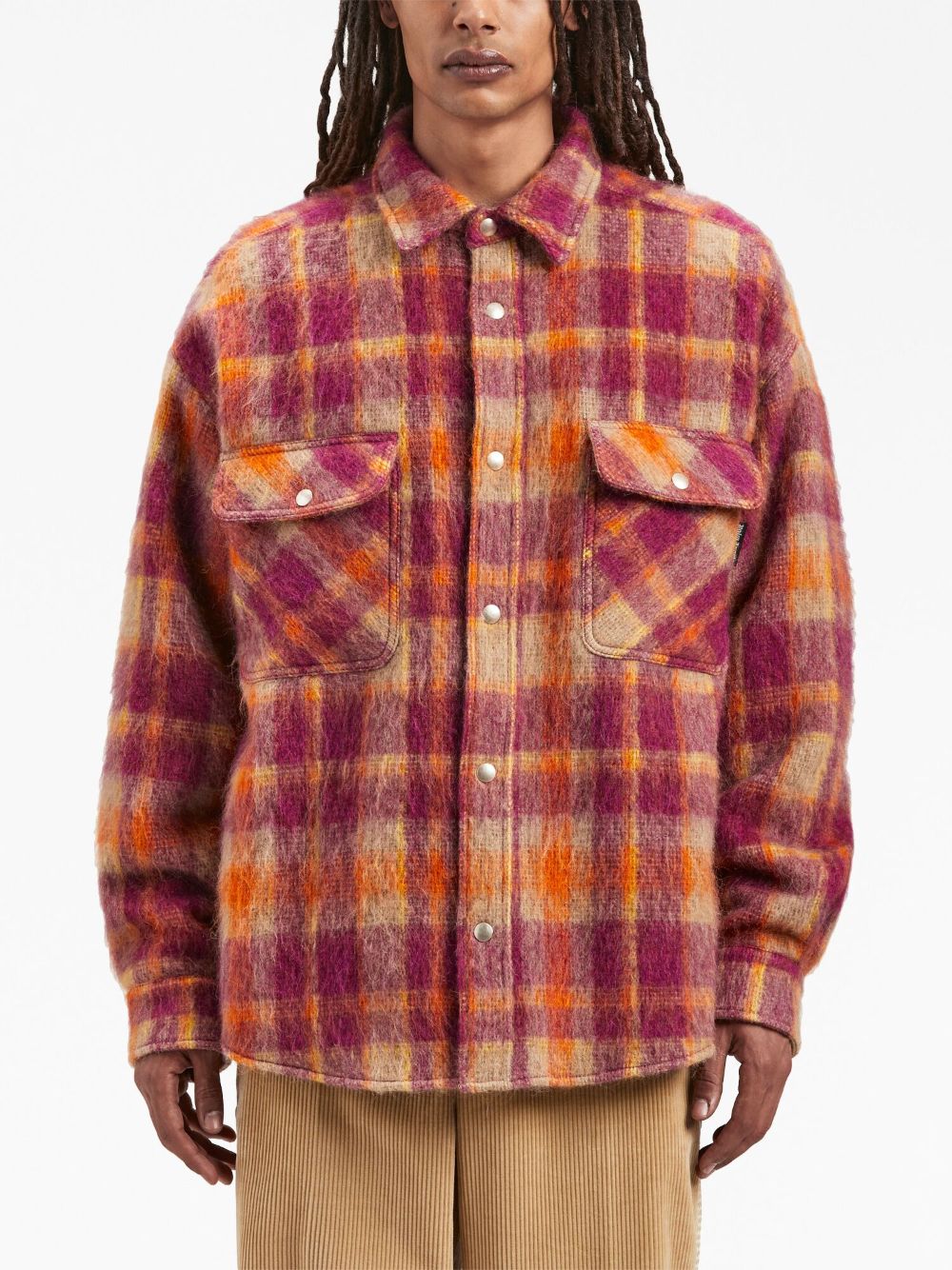 PALM ANGELS Checkered Design Wool Overshirt for Men