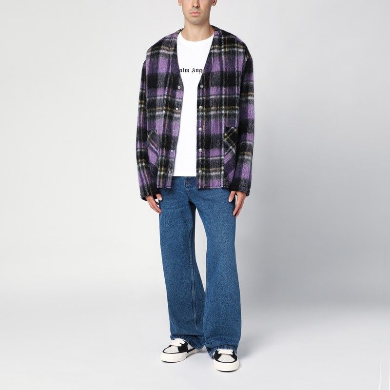 PALM ANGELS Check Wool Over Shirt for Men