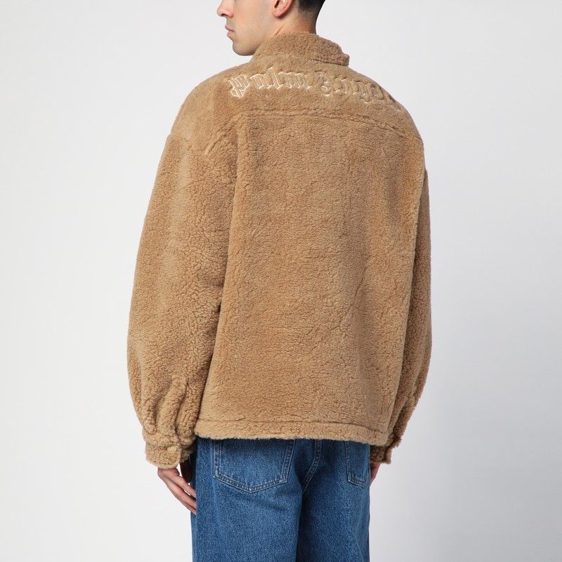 PALM ANGELS Camel Bear In Mind Overshirt