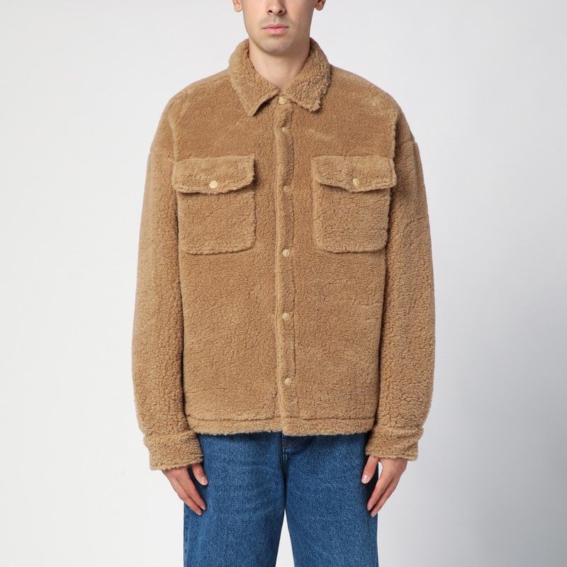 PALM ANGELS Camel Bear In Mind Overshirt