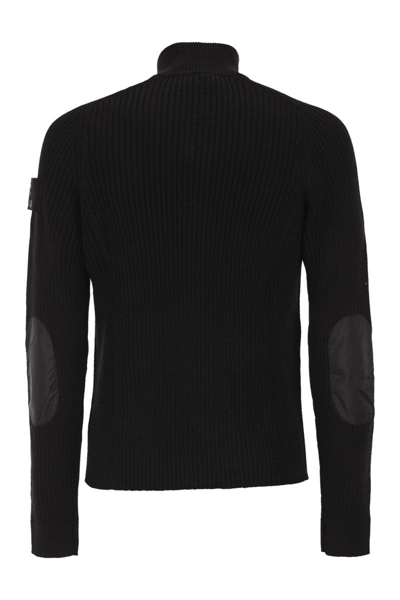 PREMIATA Men's Water-Resistant Wool Cardigan with Zip