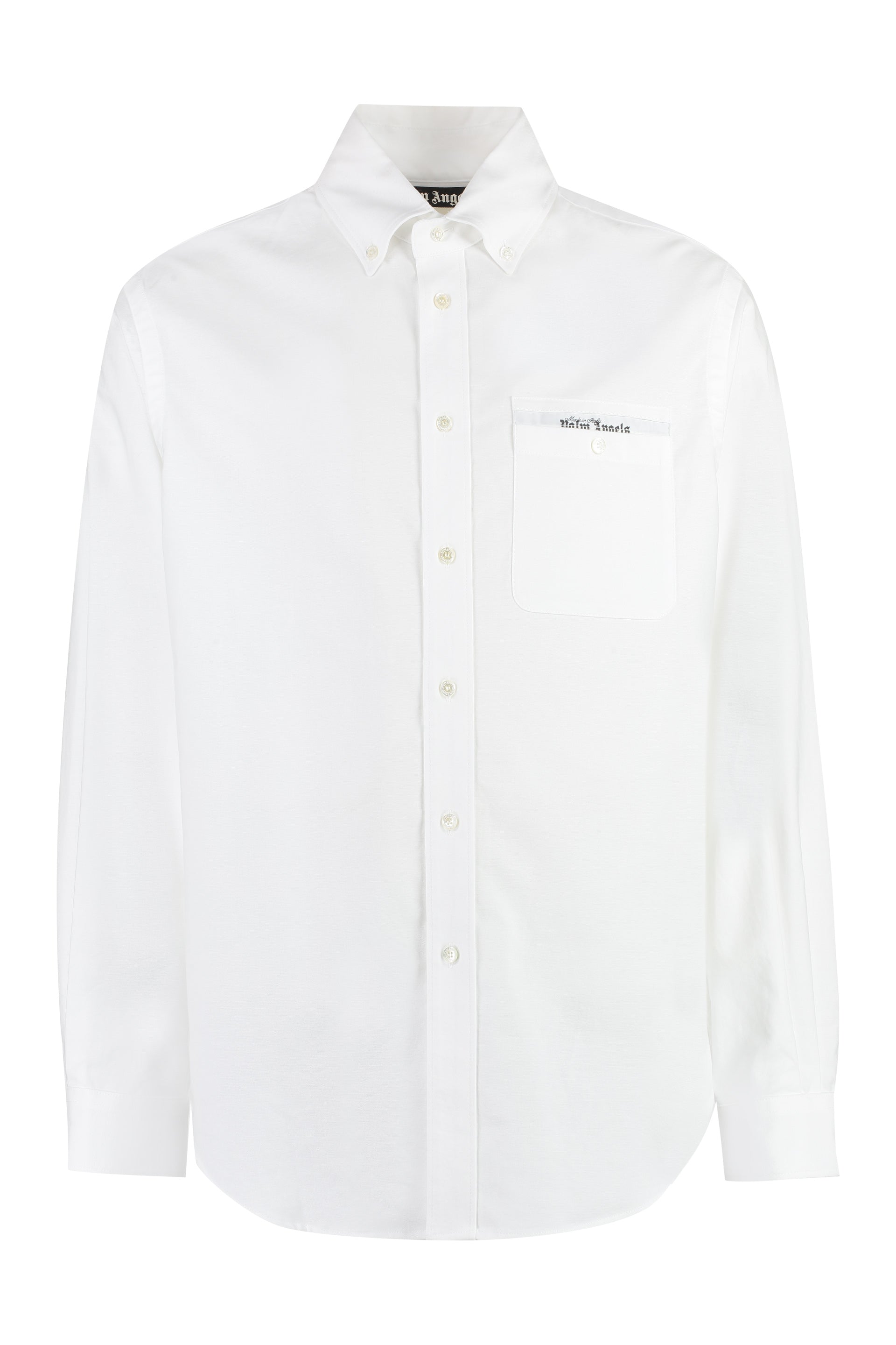 PALM ANGELS Button-Down Collar Cotton Shirt for Men