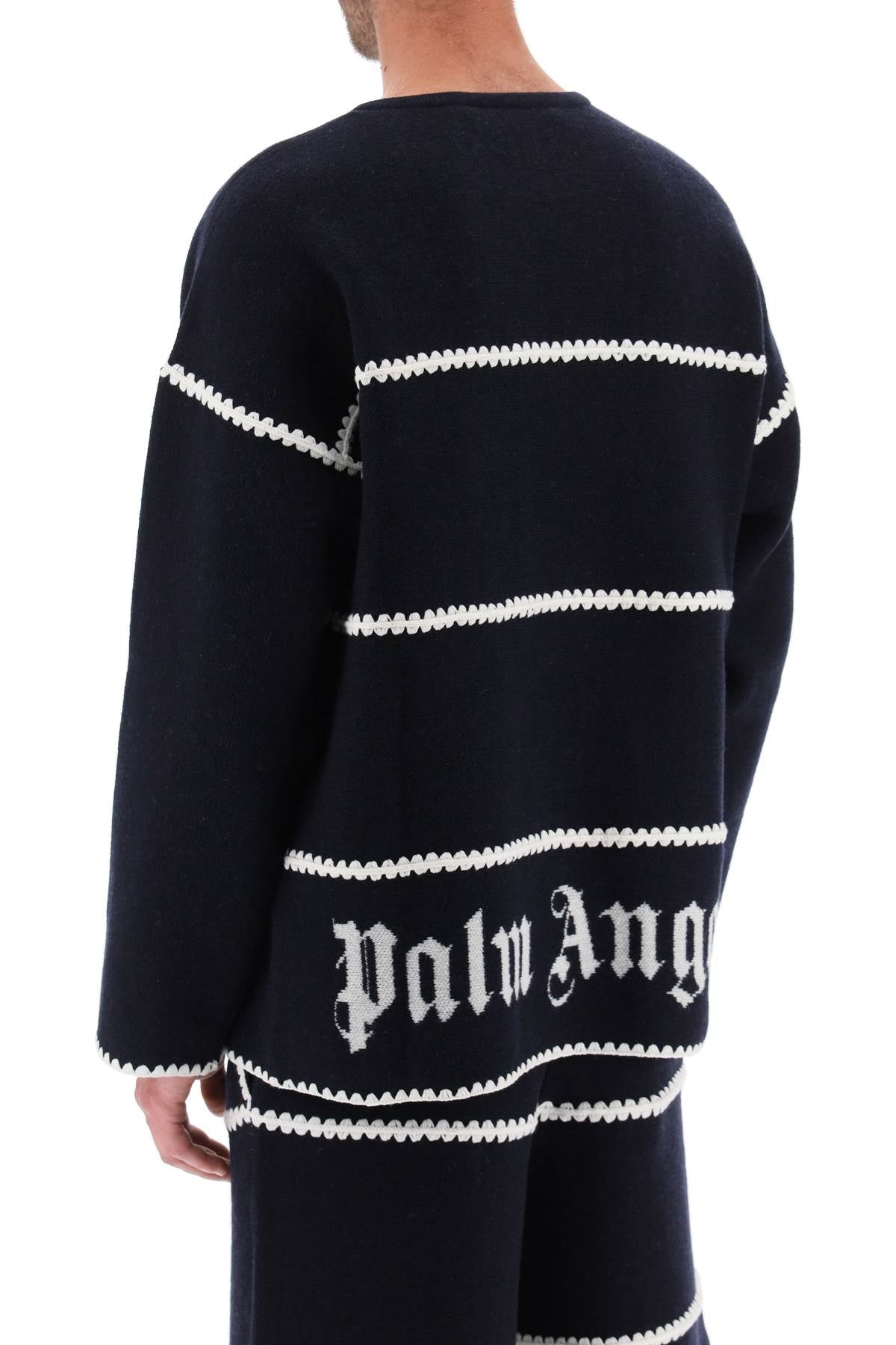 PALM ANGELS Knit Wool Blend Pullover