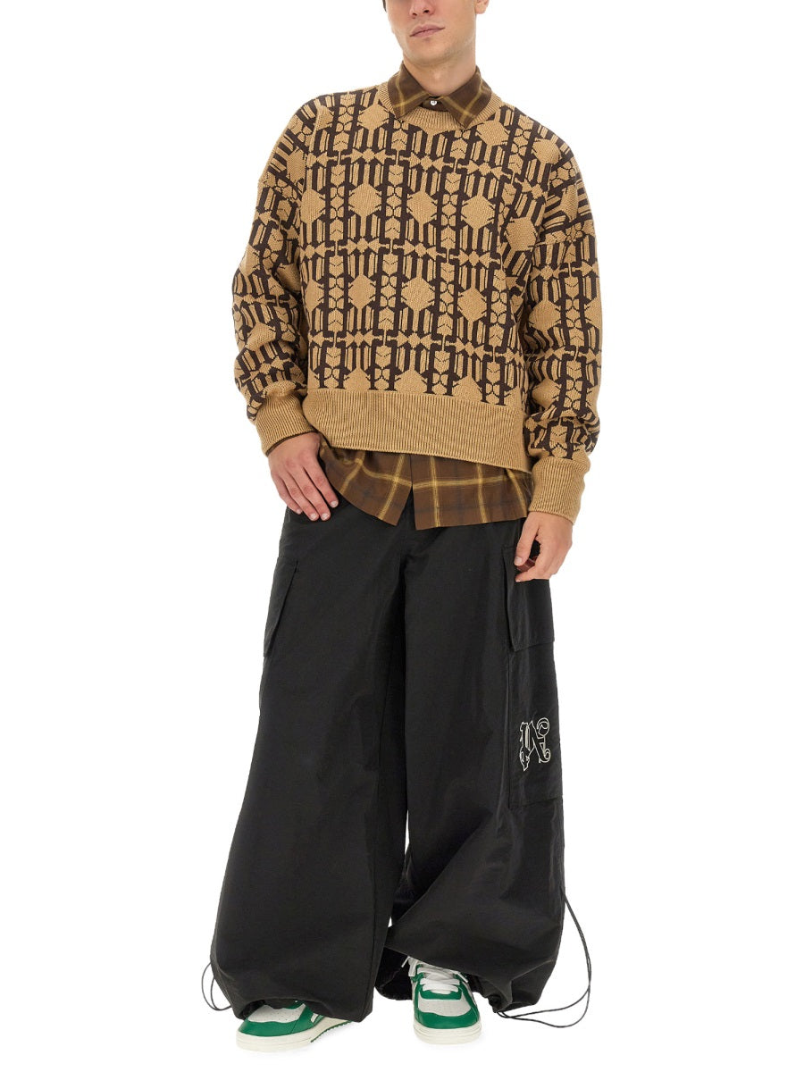 PALM ANGELS Jacquard Sweater - Regular Fit, Size L