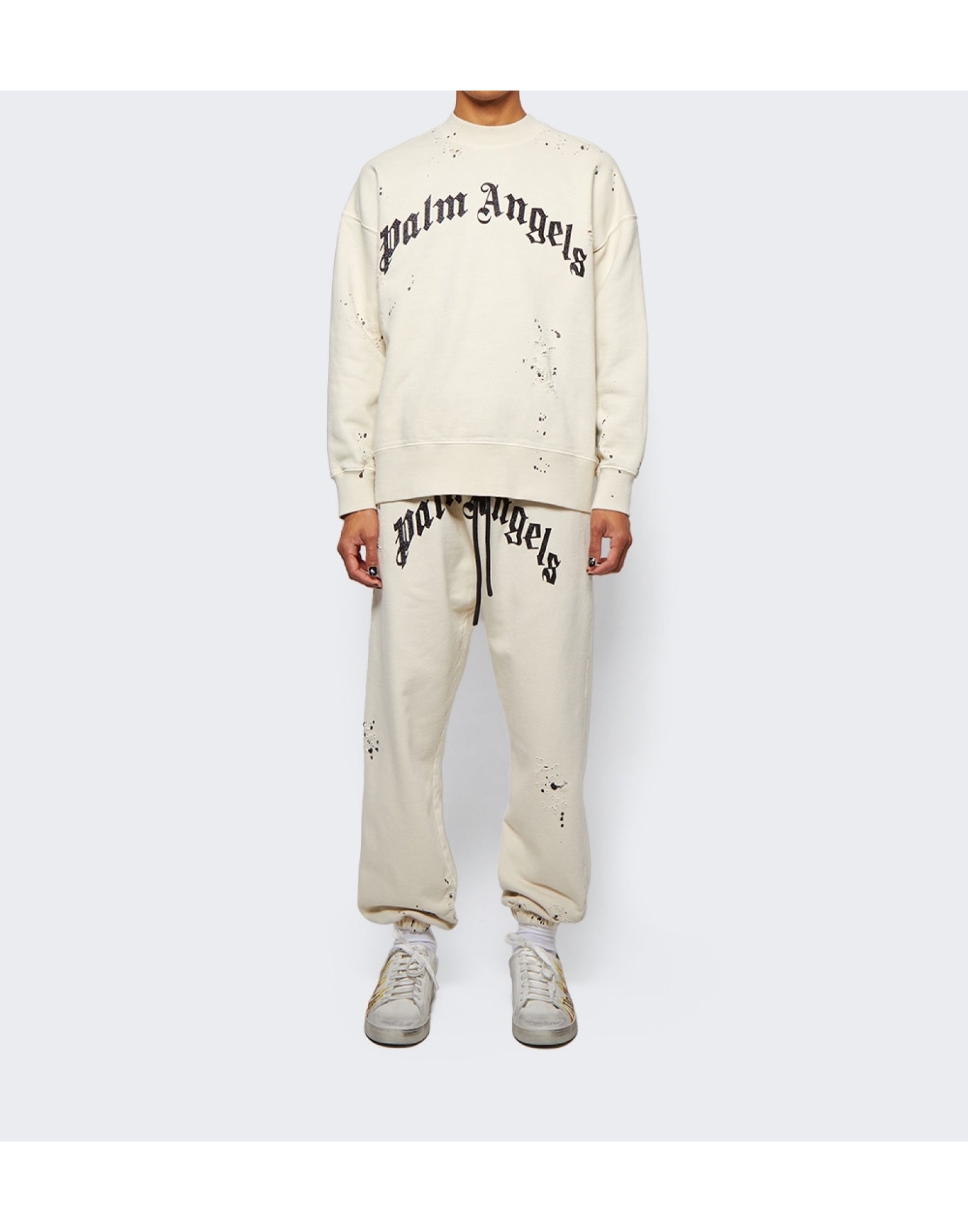 PALM ANGELS Spray Print Flame Logo Sneakers for Men