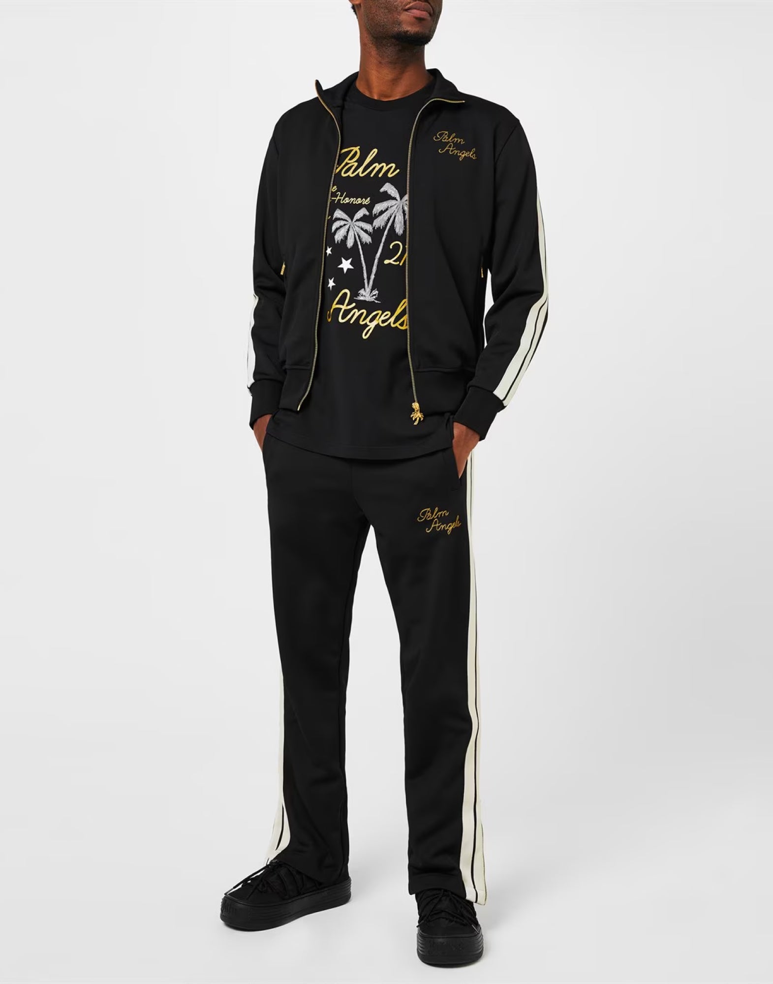 PALM ANGELS Snow Puffed Logo Sneakers for Men - FW24