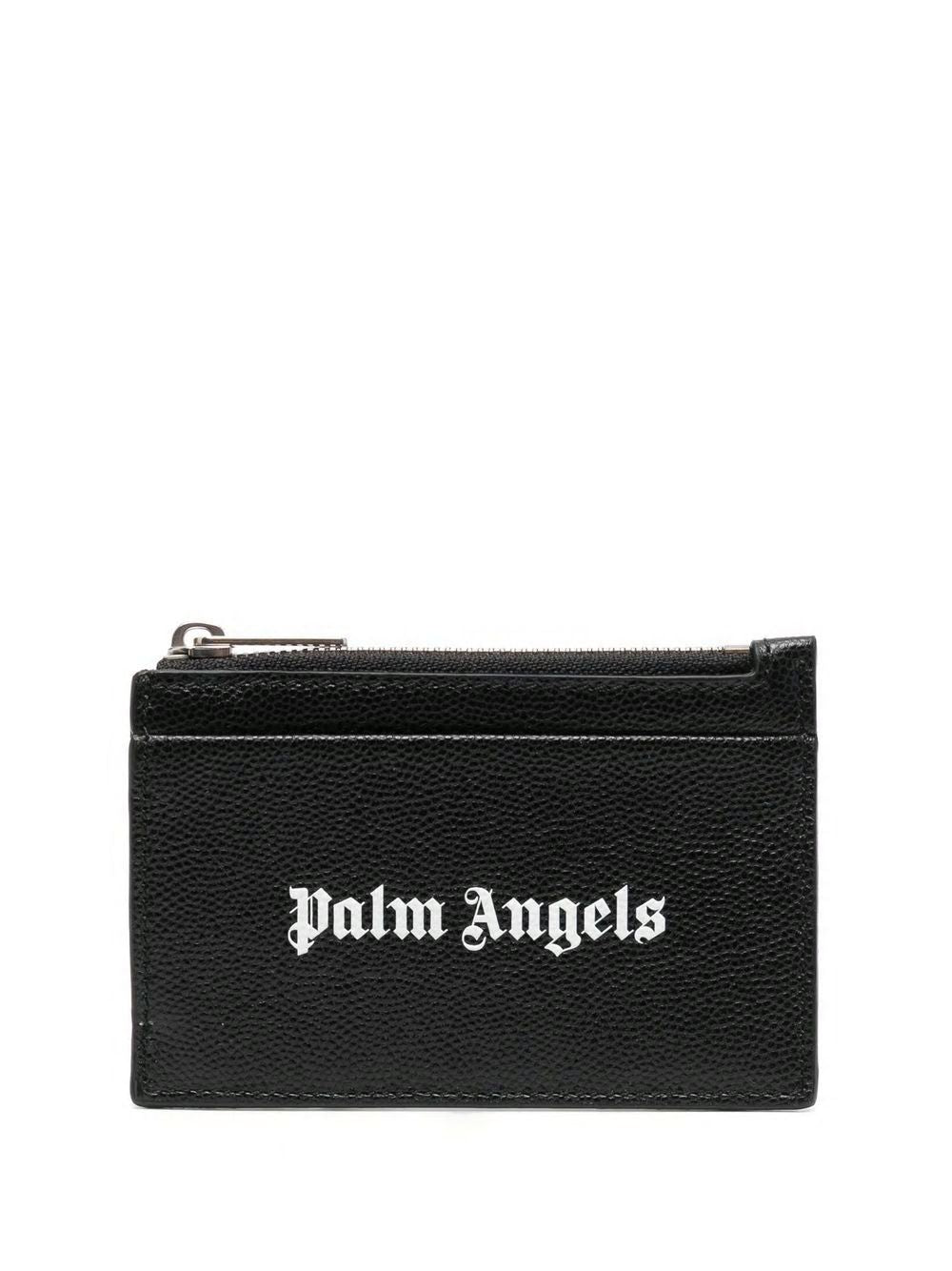 PALM ANGELS Men's Mini Leather Card Holder