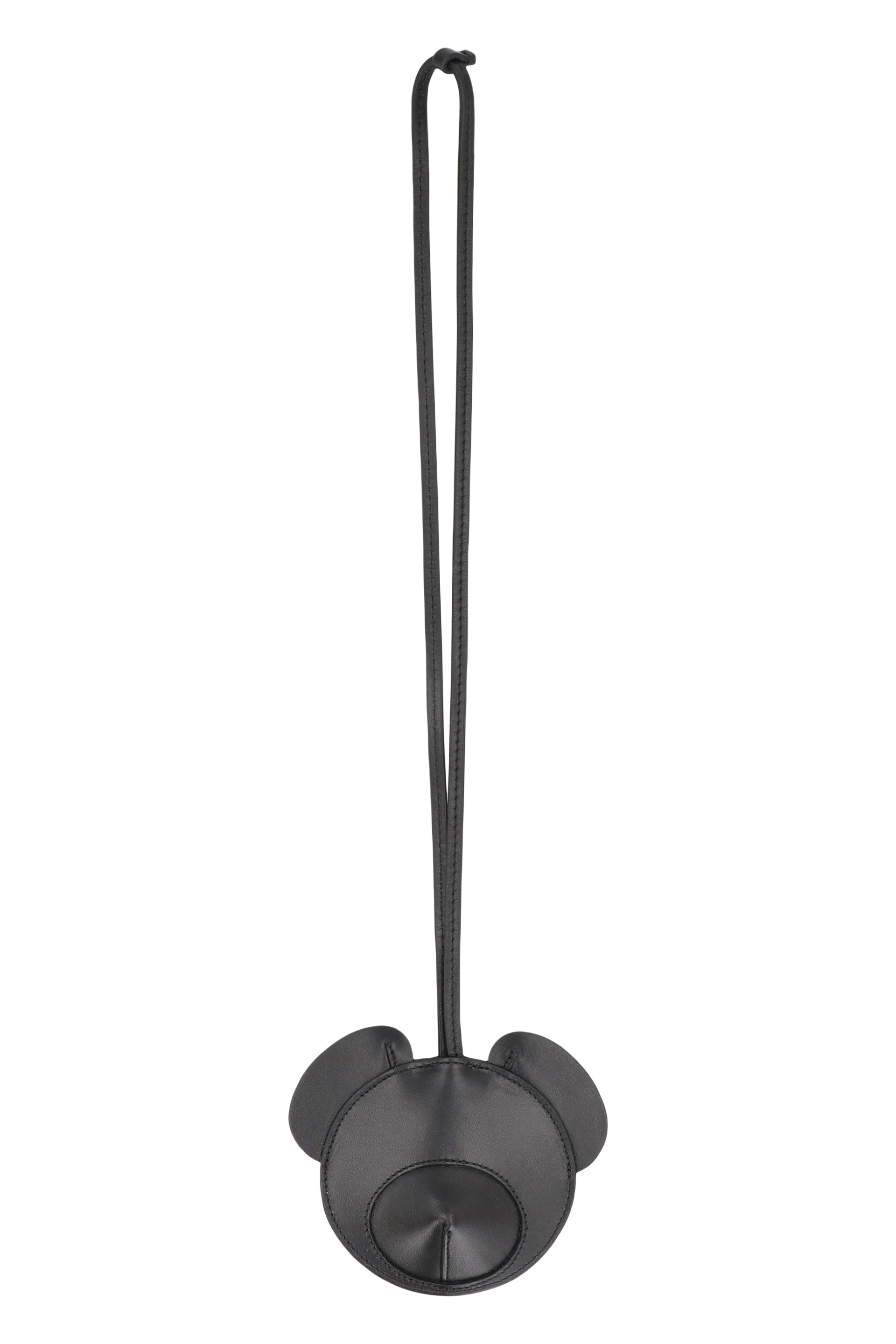 PALM ANGELS Leather Keychain with Adjustable Shoulder Strap