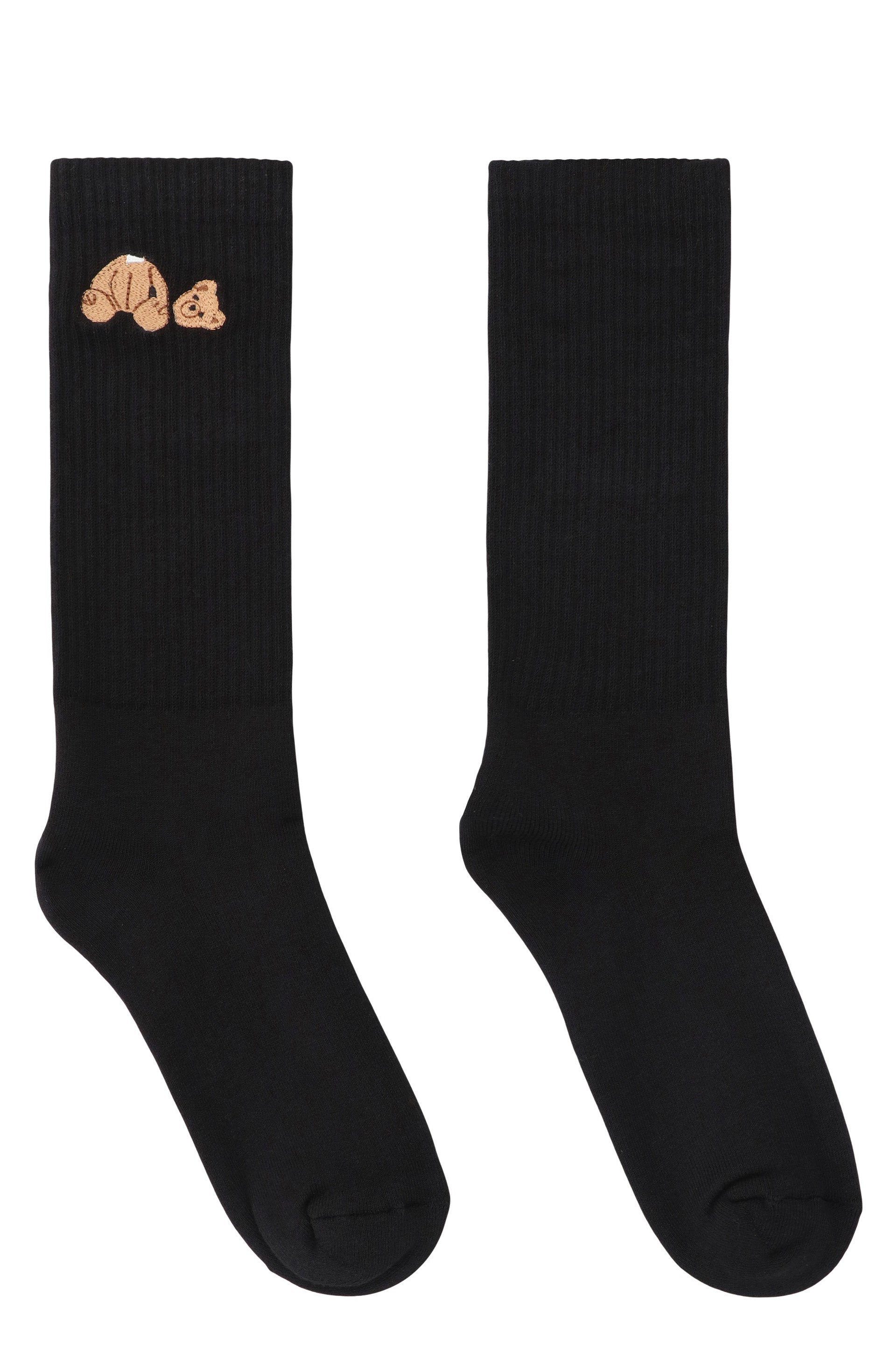Palm Angels Cotton Blend Bear Detail Socks