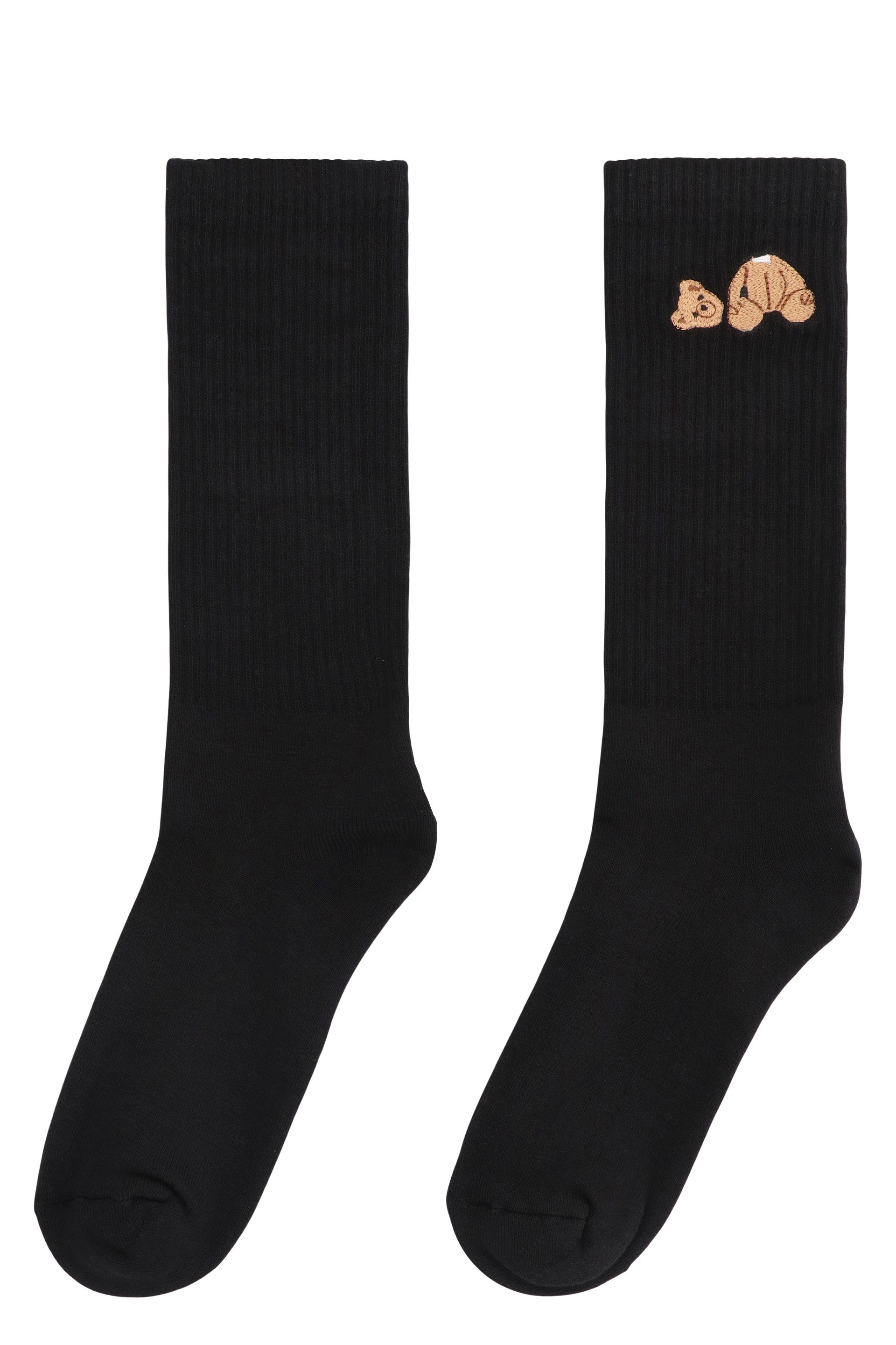 Palm Angels Cotton Blend Bear Detail Socks