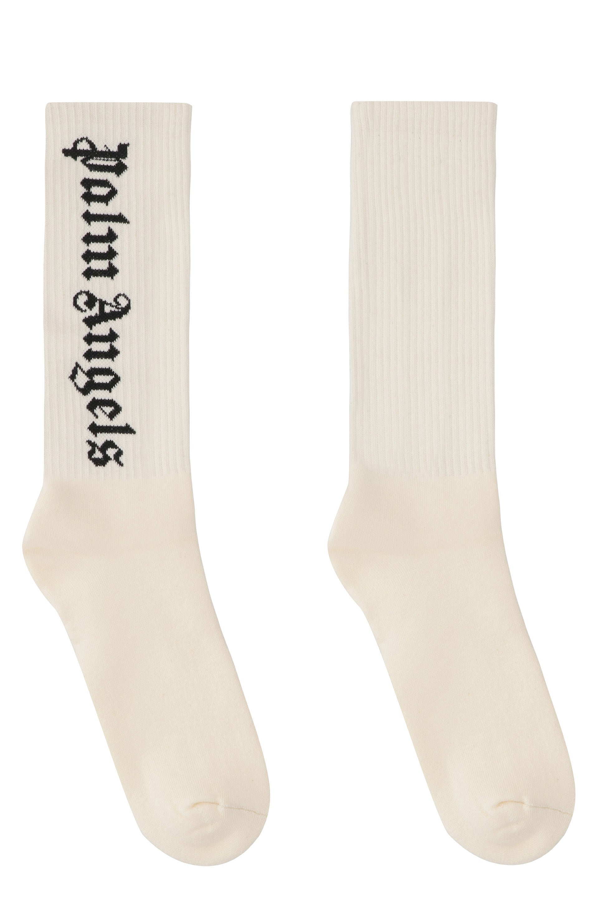 PALM ANGELS Cotton Blend Logo Socks for Men