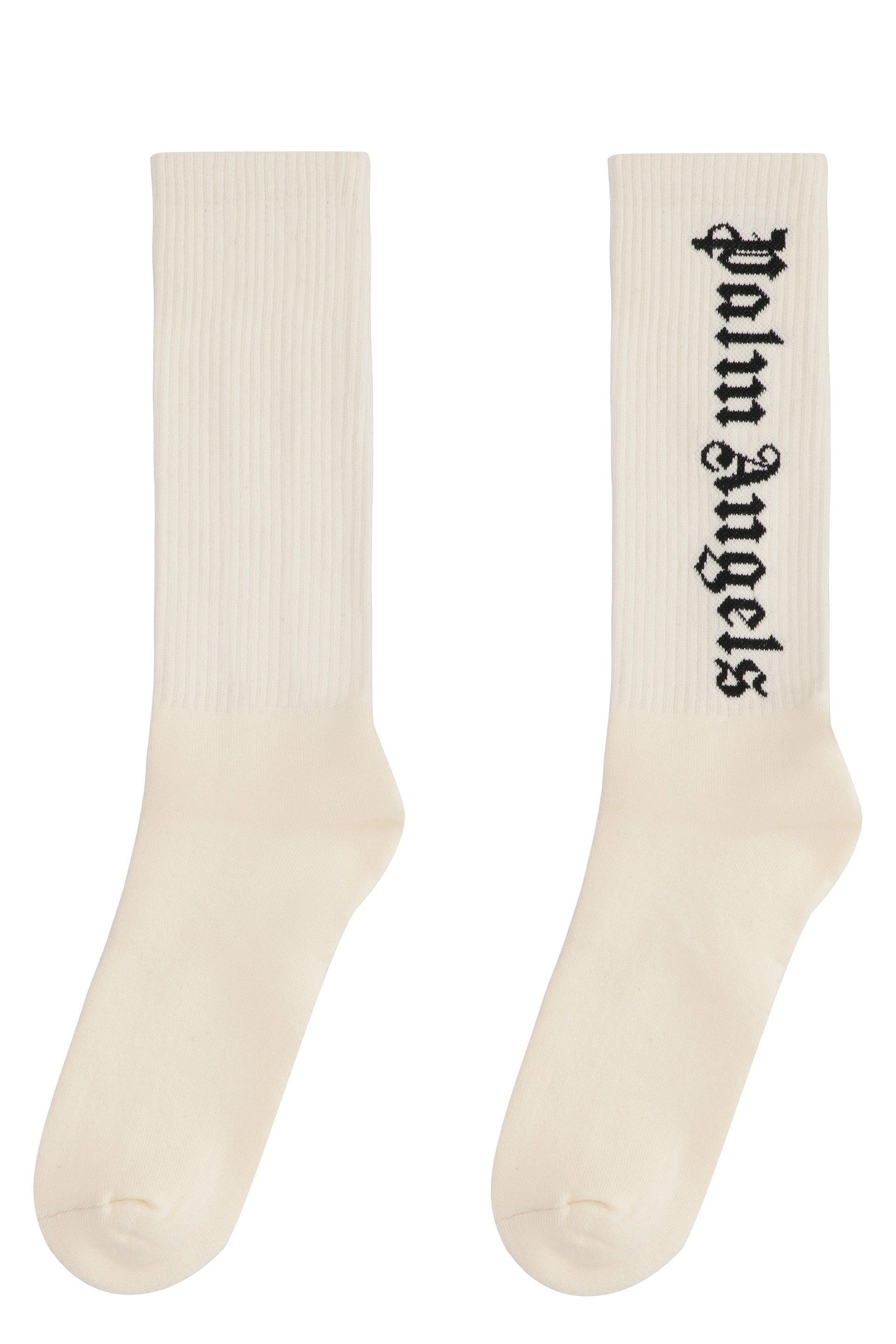 PALM ANGELS Cotton Blend Logo Socks for Men