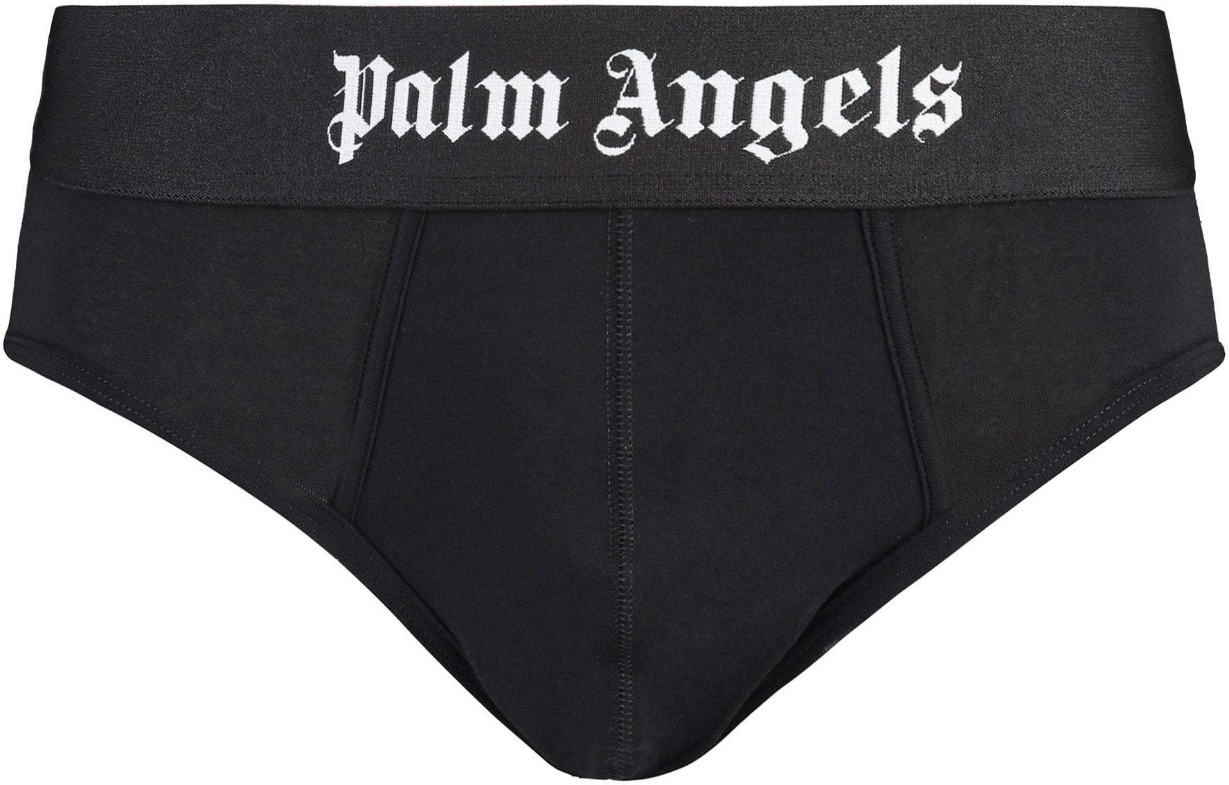 PALM ANGELS Set of Two Cotton Briefs with Logoed Elastic Band - Size M