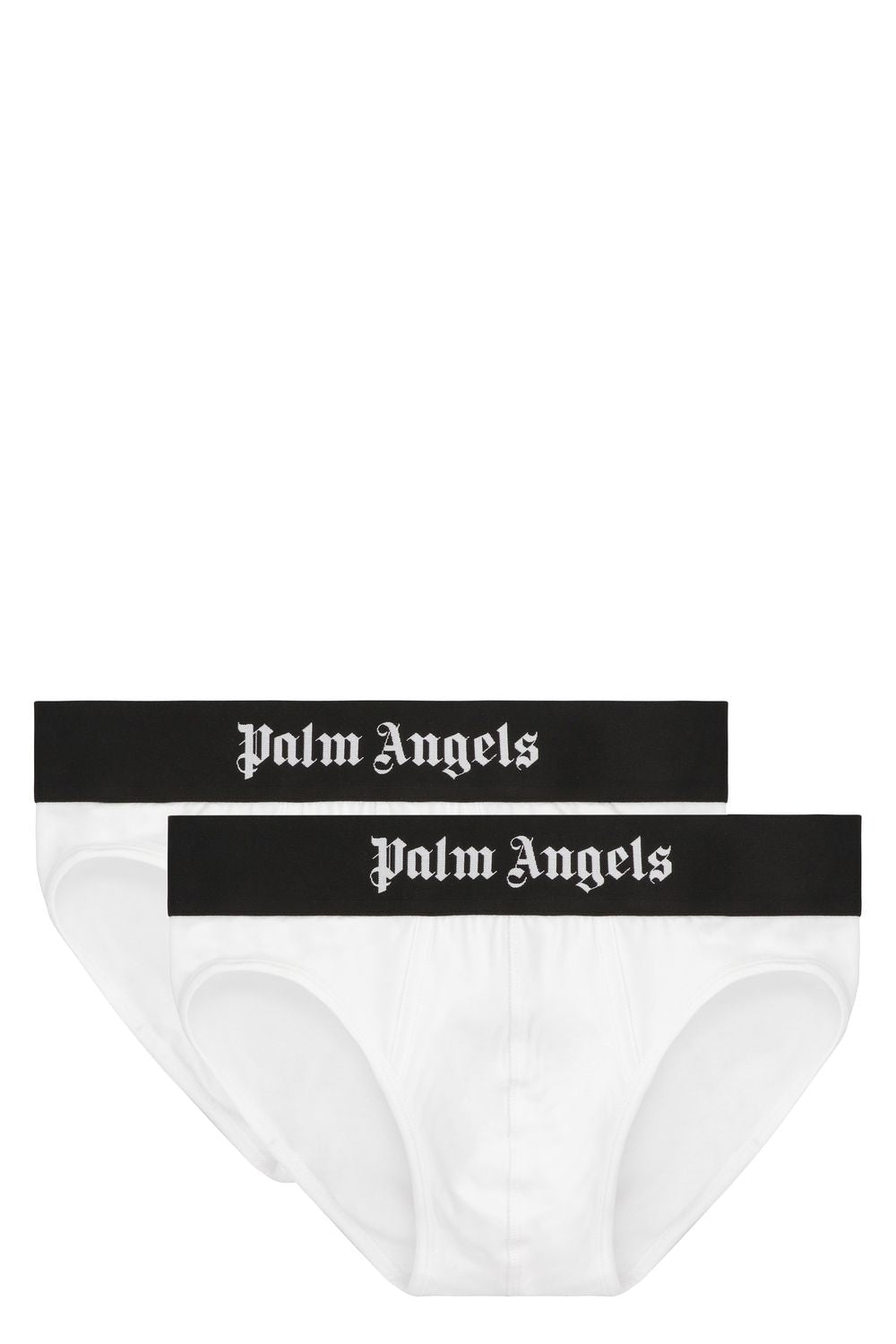 PALM ANGELS Set of Two Cotton Briefs with Logoed Elastic Band