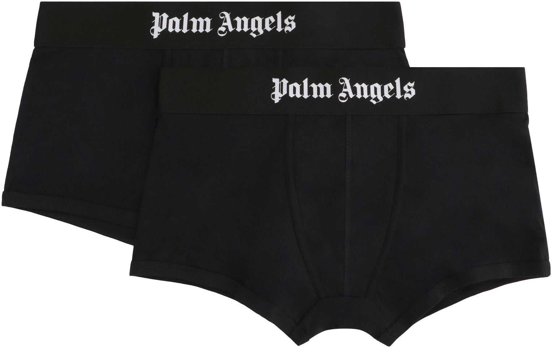 PALM ANGELS Two-Pack of Cotton Boxer Shorts with Branded Elastic Band