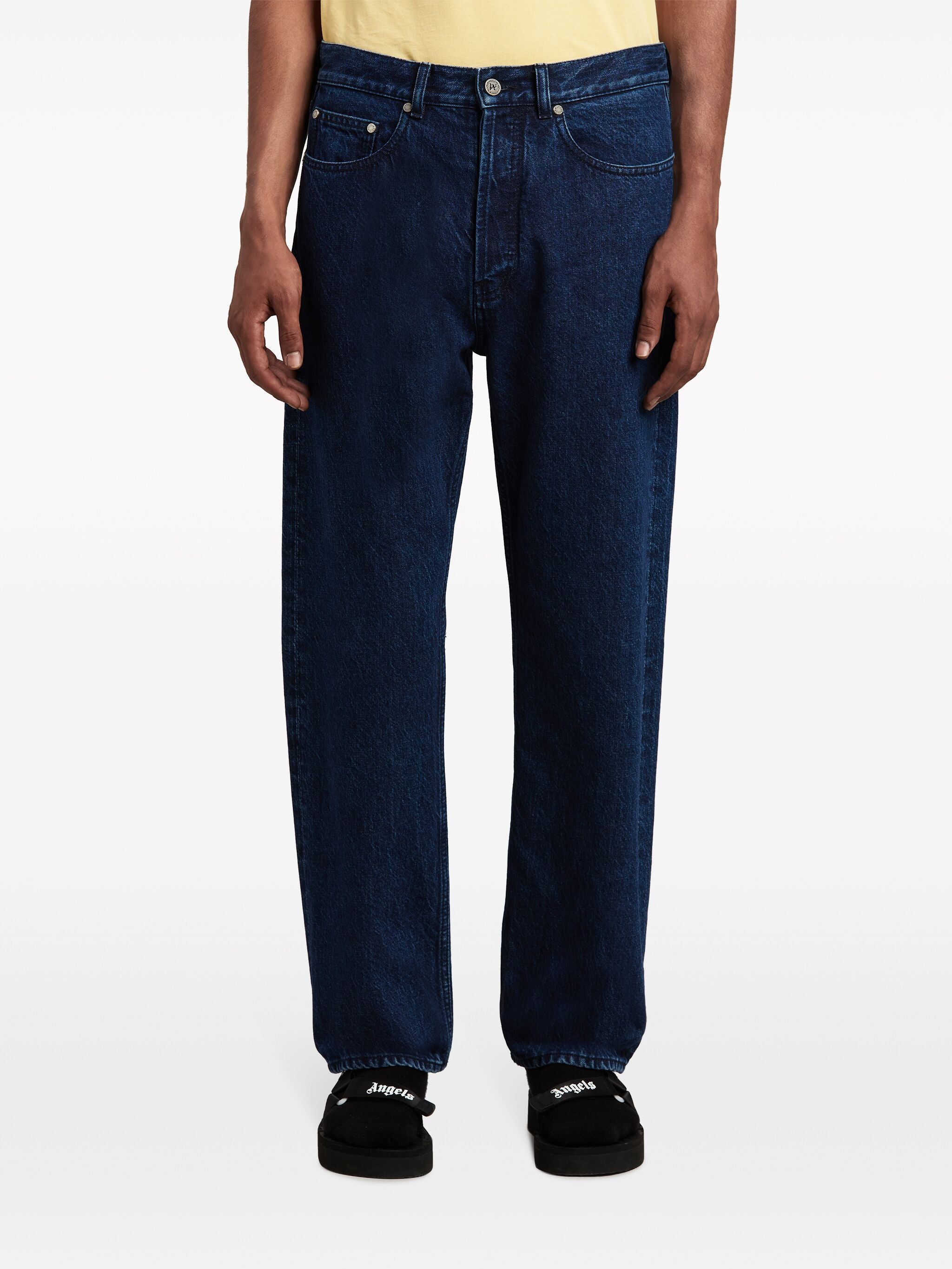 PALM ANGELS Loose Fit Jeans with Logo for Men