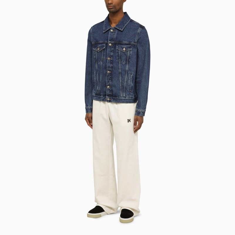 PALM ANGELS Denim Jacket with Monogram