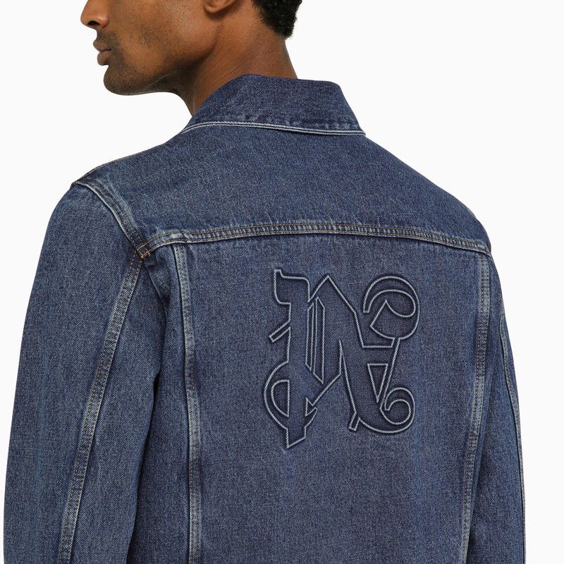 PALM ANGELS Denim Jacket with Monogram
