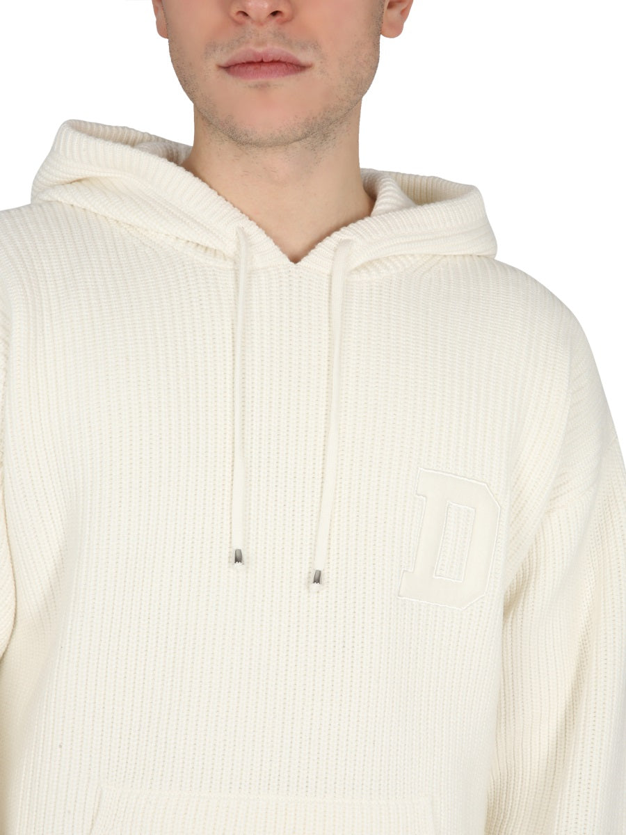 DRÔLE DE MONSIEUR Men's Hooded Shirt with Drawstring