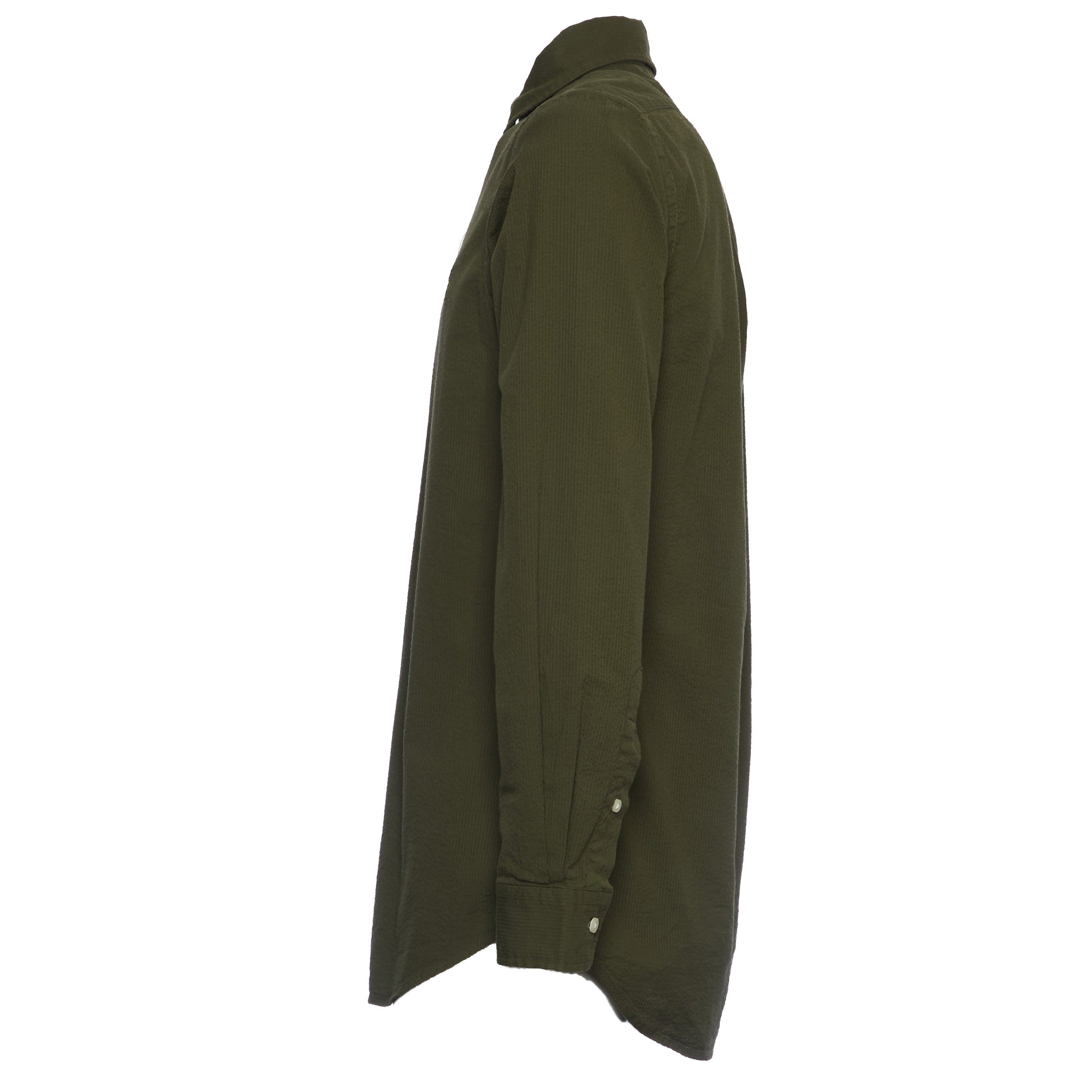 POLO RALPH LAUREN Custom-Fit Seersucker Shirt in Olive - Men’s SS25