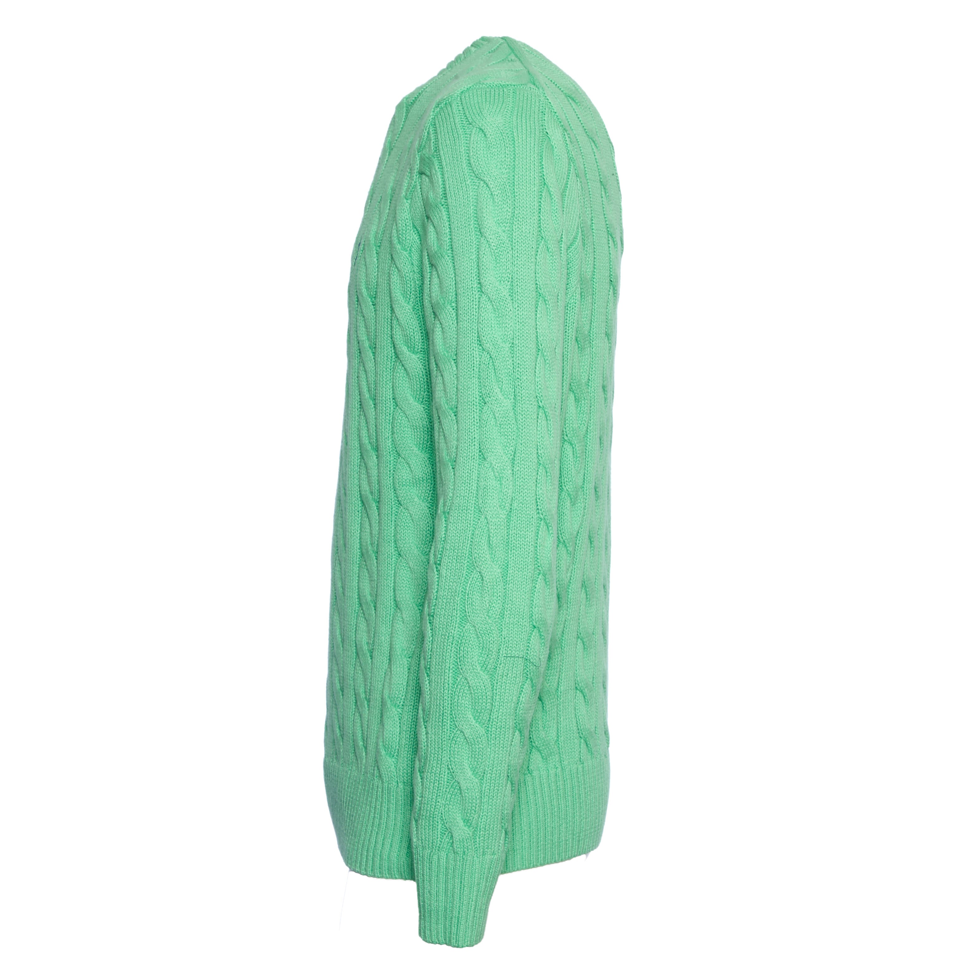 POLO RALPH LAUREN Cable Knit Sweater with Crew Neck for Men