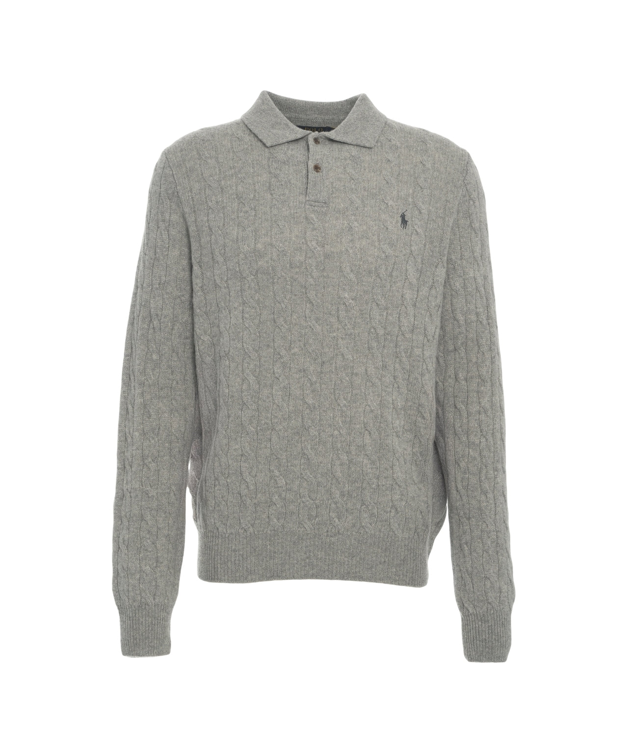 POLO RALPH LAUREN Cable Knit Pullover with Polo Collar for Men