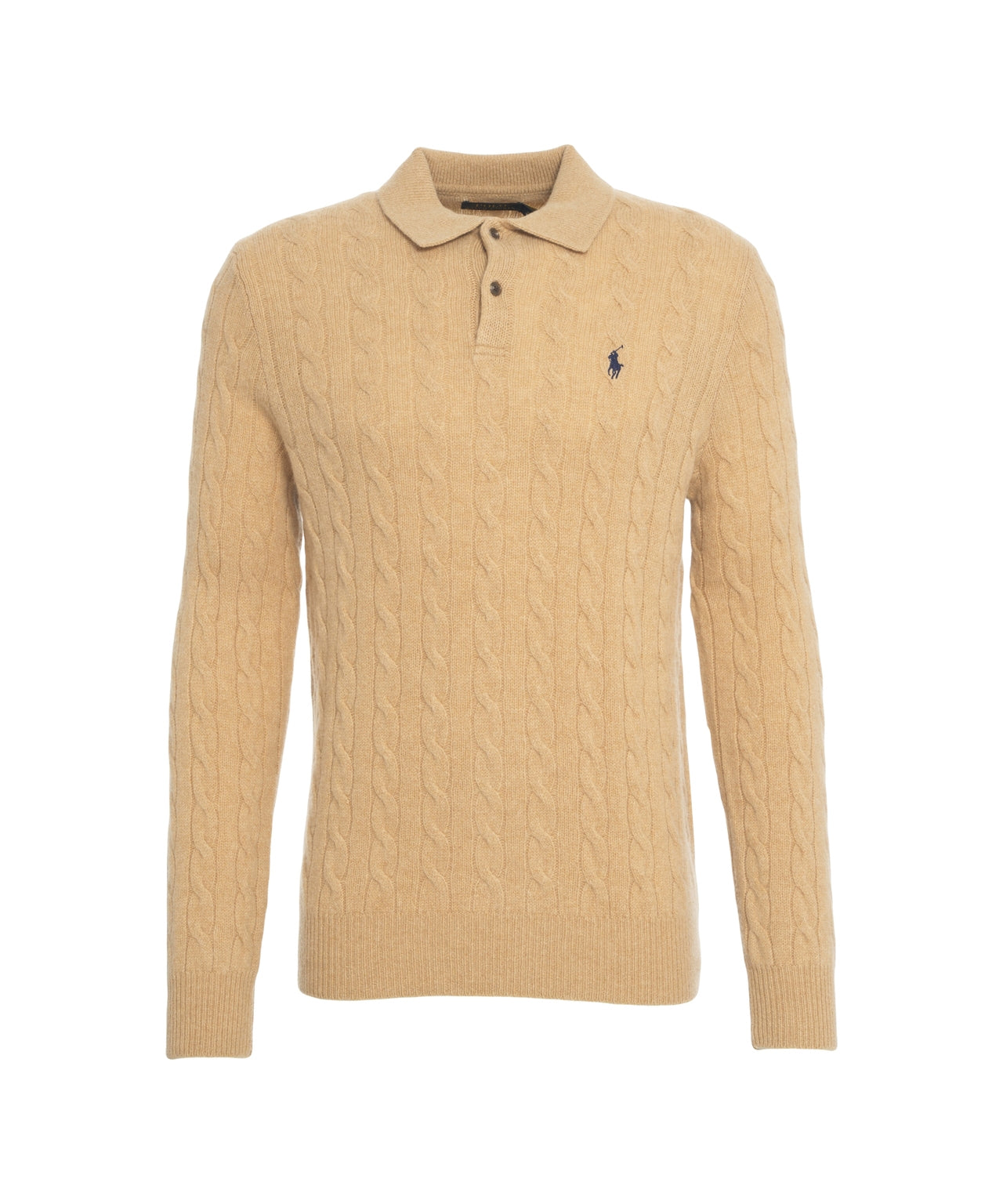 POLO RALPH LAUREN Men's Classic Cable Knit Pullover with Polo Collar