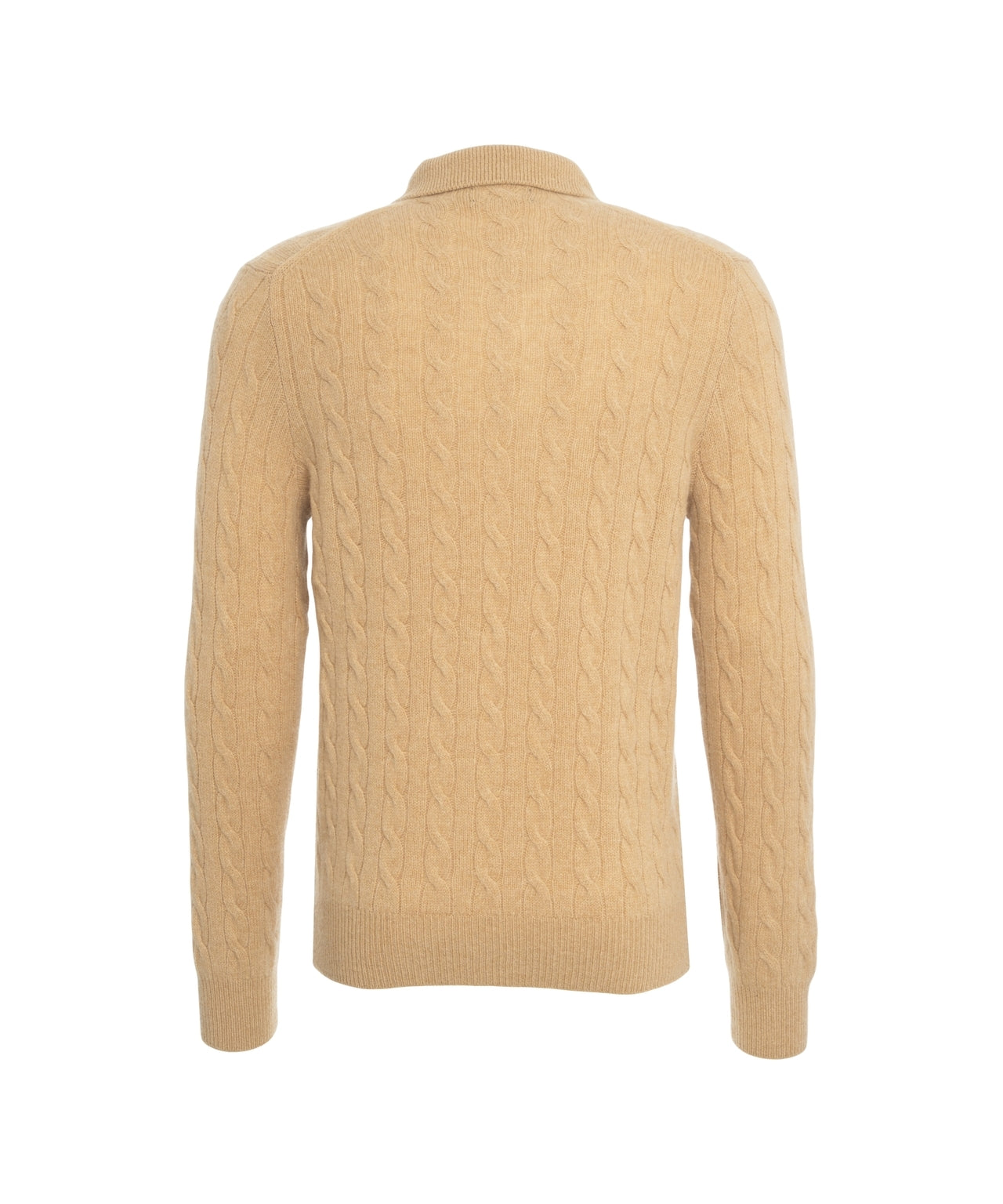 POLO RALPH LAUREN Men's Classic Cable Knit Pullover with Polo Collar