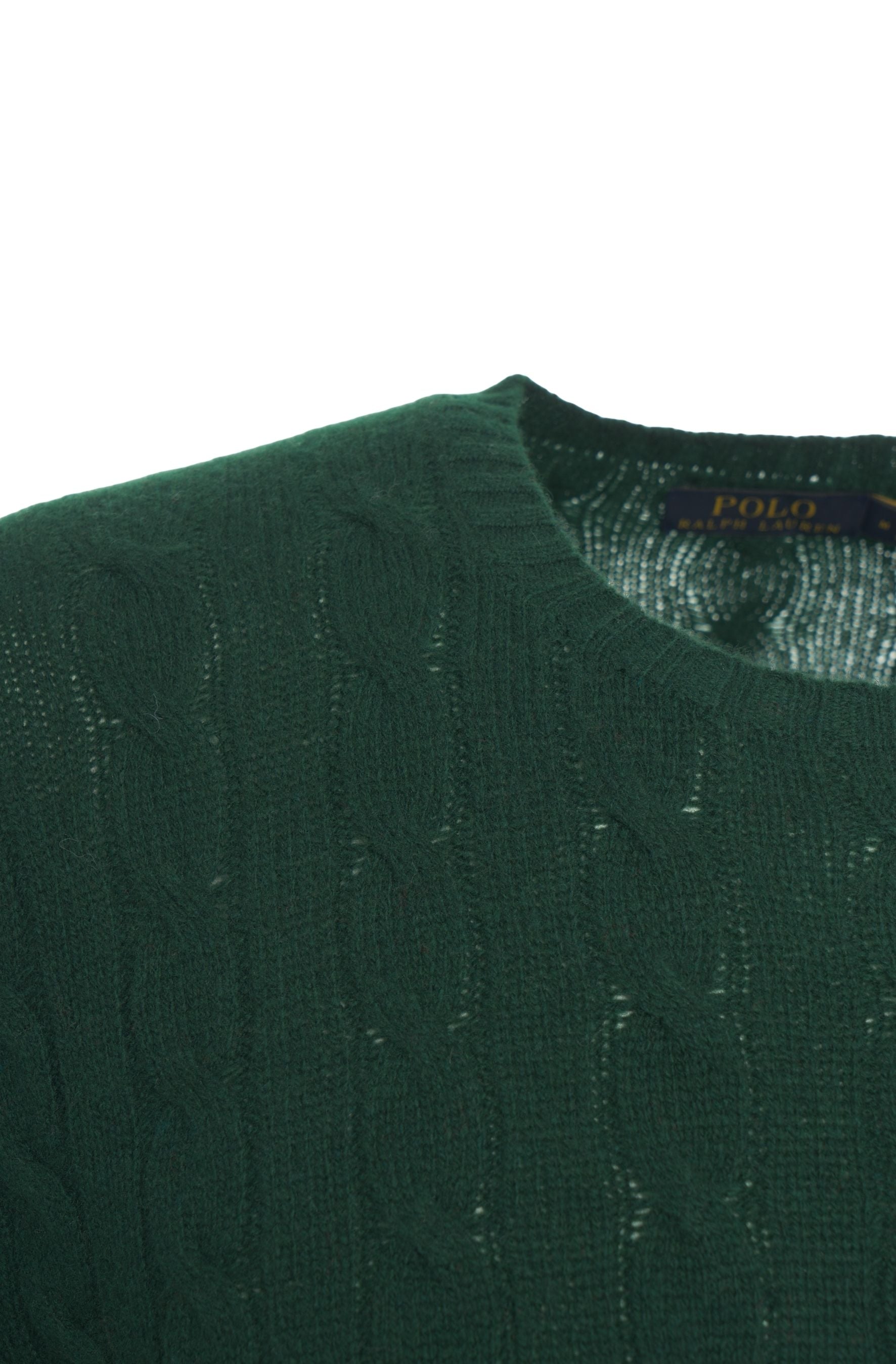POLO RALPH LAUREN Classic Cable Knit Pullover with Embroidered Logo