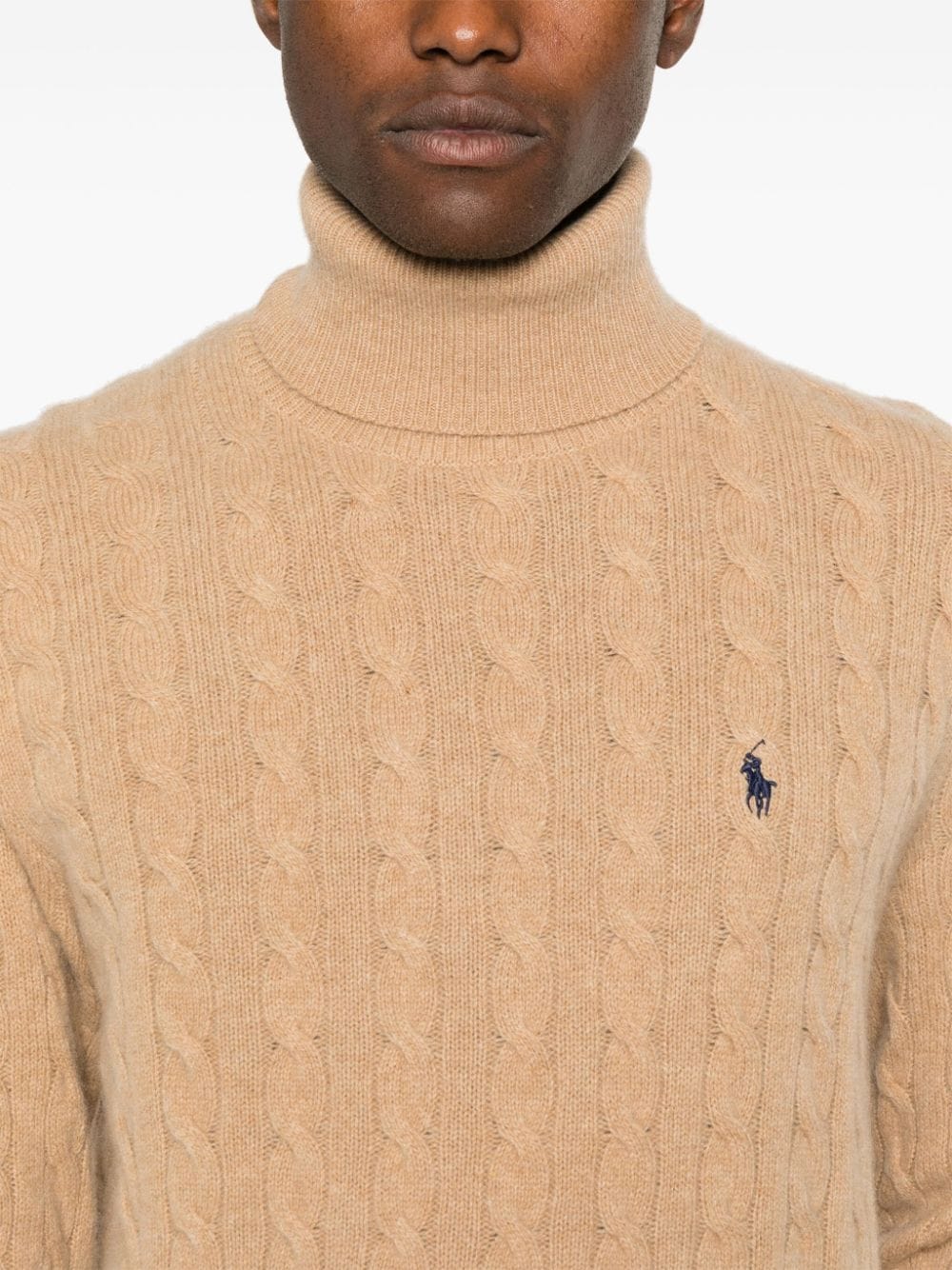 POLO RALPH LAUREN Men's Luxe Cable-Knit Turtleneck Sweater