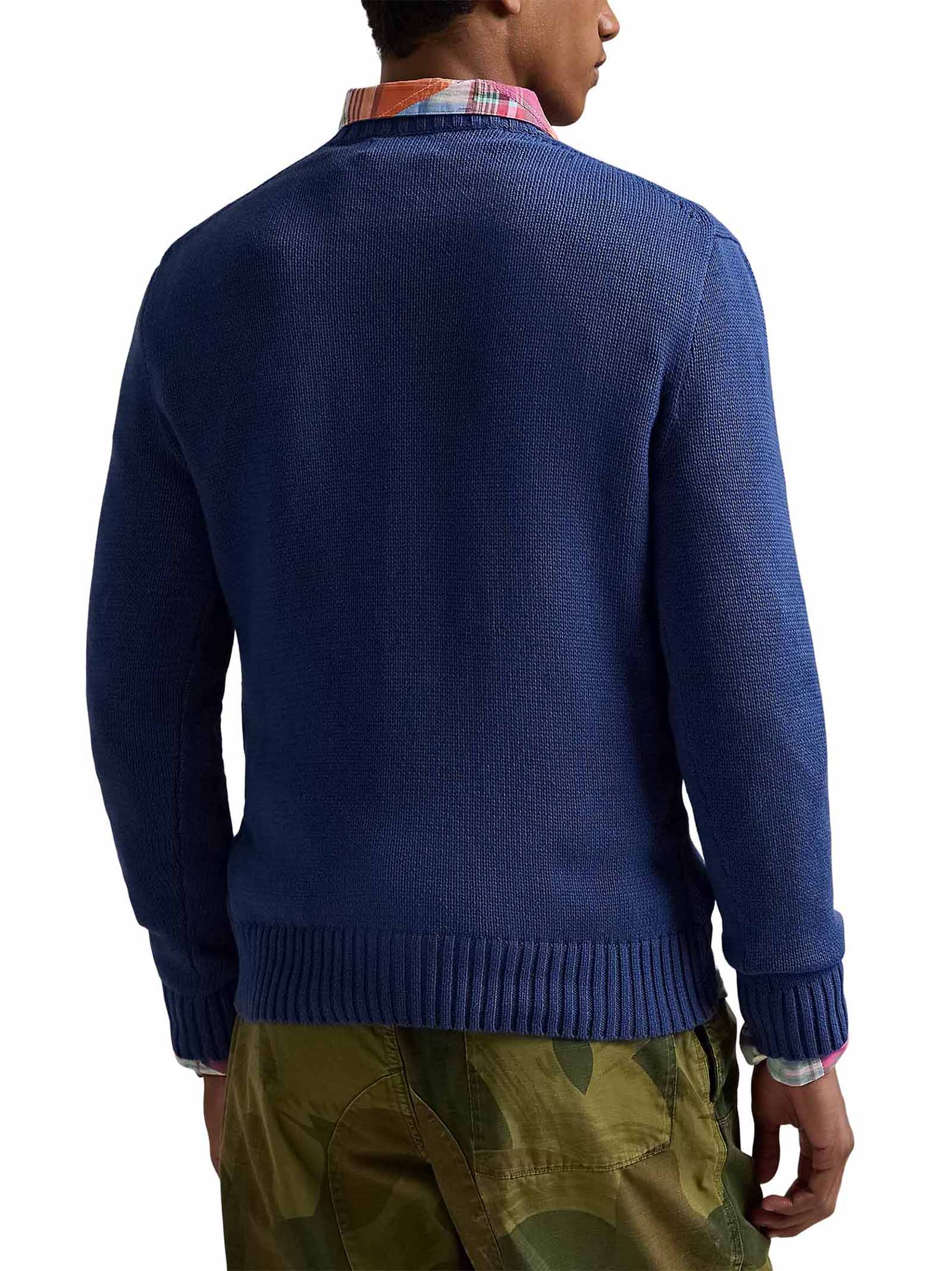 POLO RALPH LAUREN Classic Intarsia-Knit Polo Bear Crewneck Sweater for Men