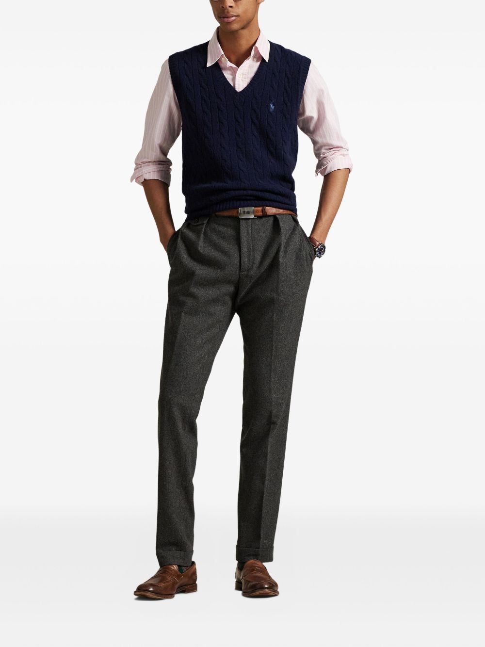 POLO RALPH LAUREN Cable-Knit Vest for Men - FW25