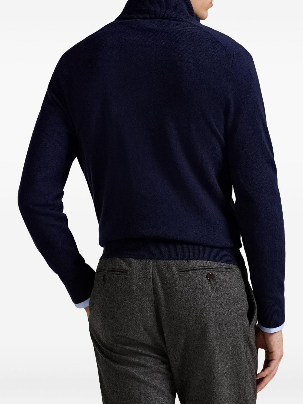 POLO RALPH LAUREN Men's Half-Zip Sweater with Embroidered Polo Bear