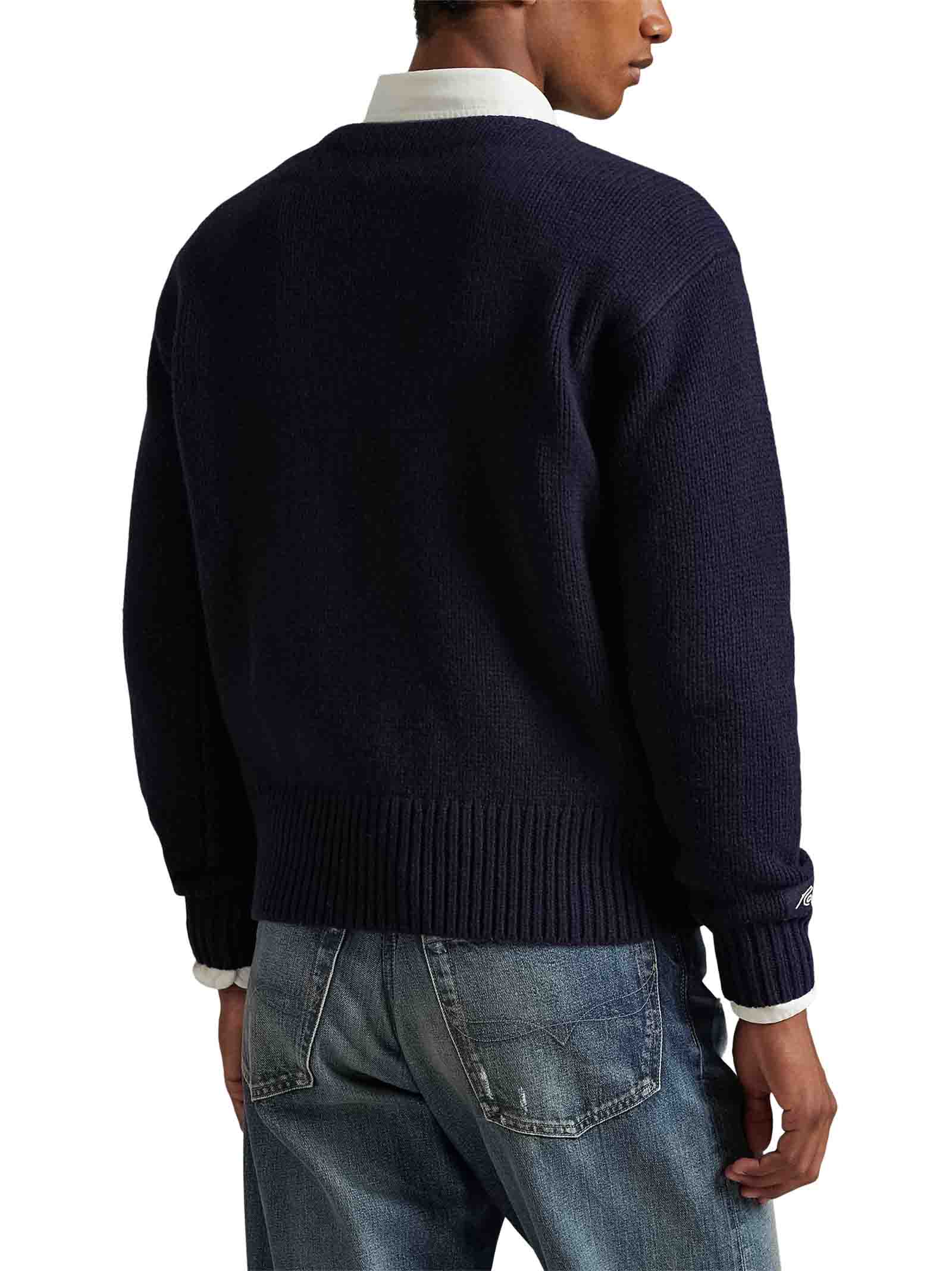 POLO RALPH LAUREN Men's Intarsia Logo Sweater - Fall Winter 2025