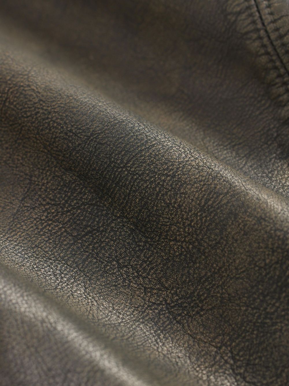 POLO RALPH LAUREN Men's Vintage Leather Jacket with Shirt Collar