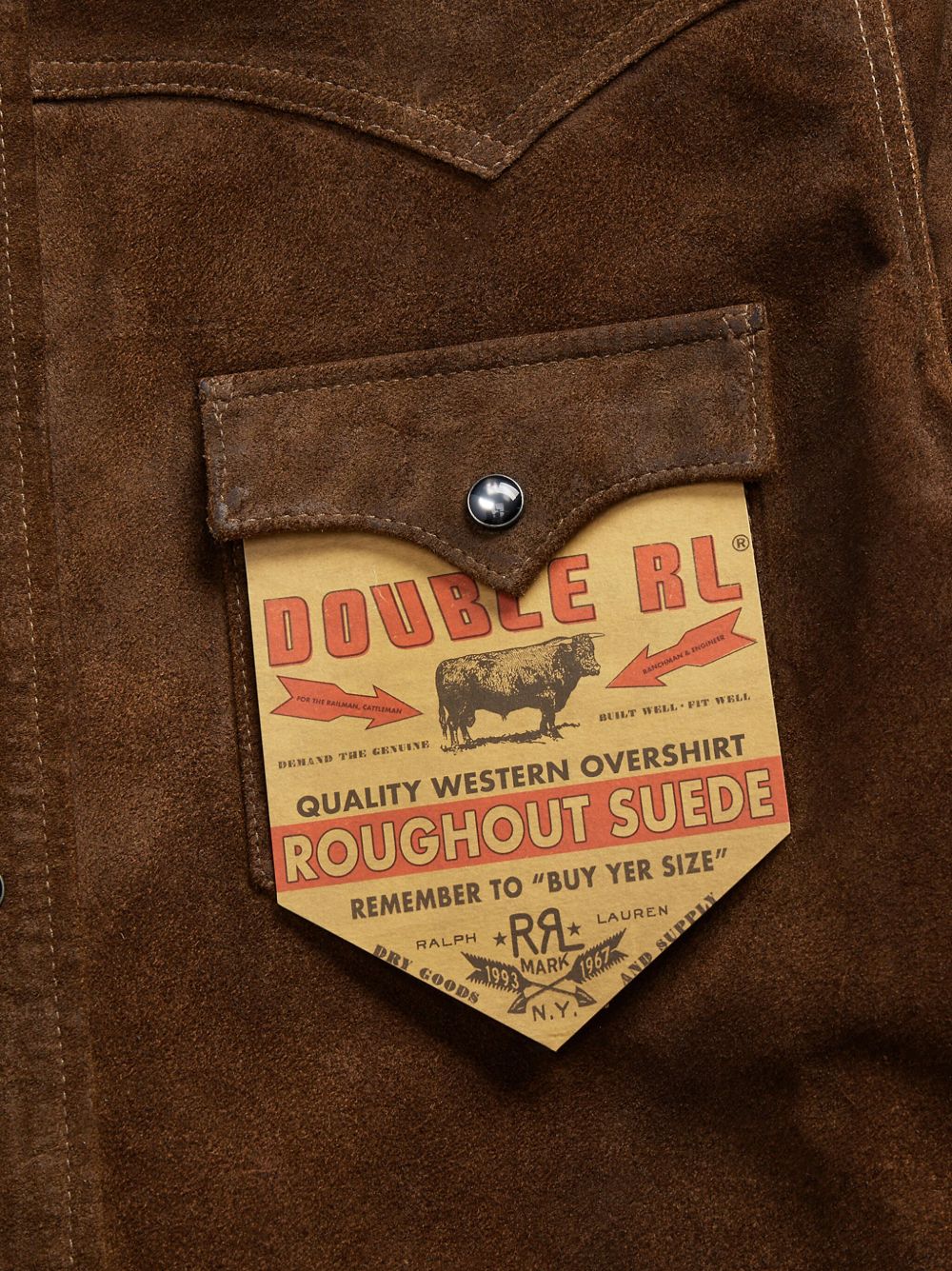 POLO RALPH LAUREN Classic Western-Style Suede Jacket for Men