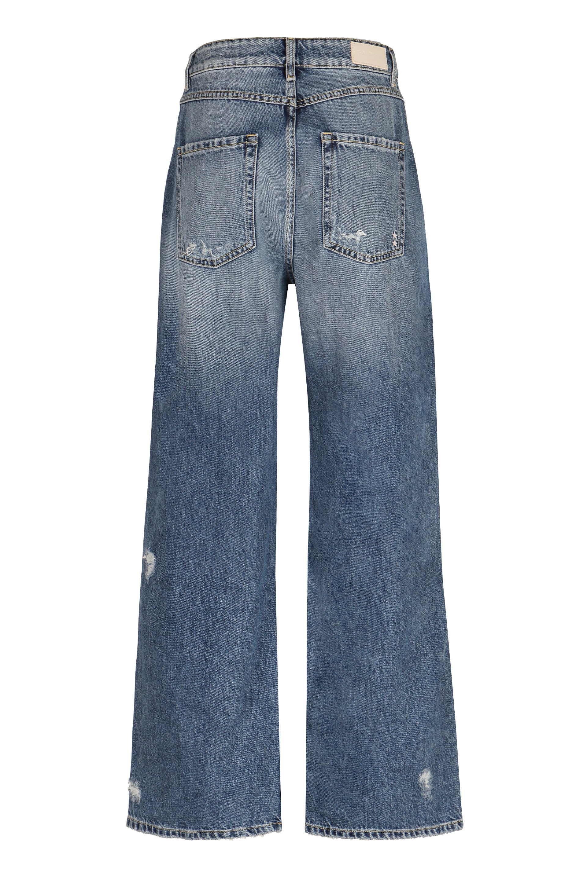 ICON DENIM Poppy Wide-Leg Distressed Jeans for Women