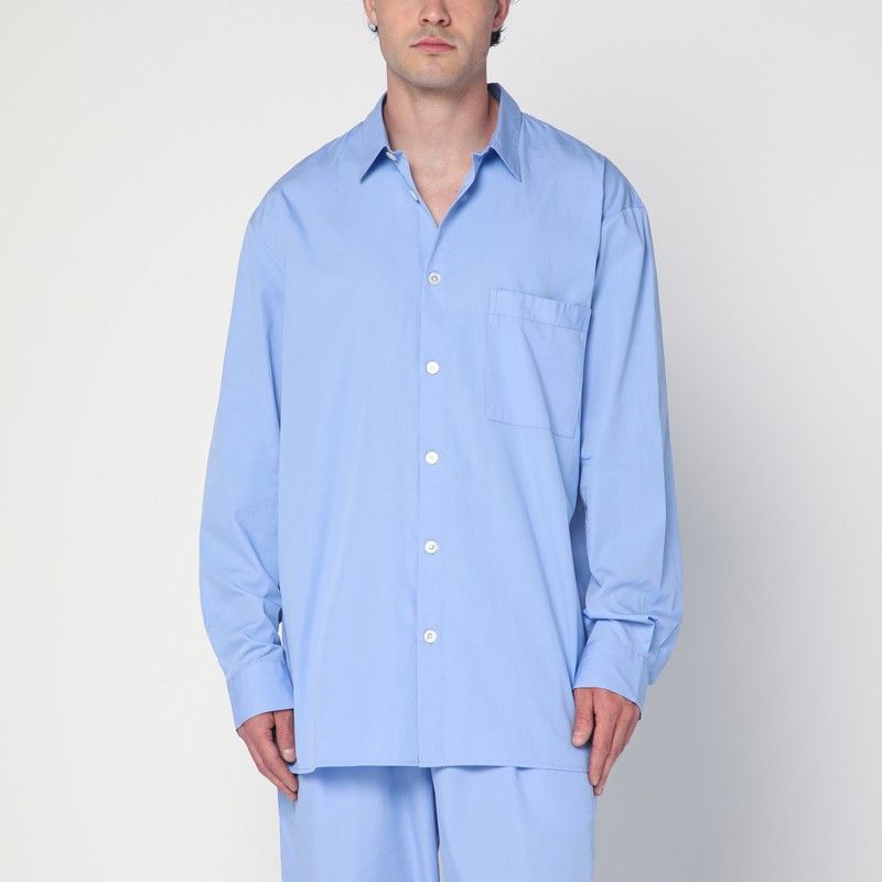 TEKLA Classic Organic Cotton Pyjama Shirt for Men - Size S